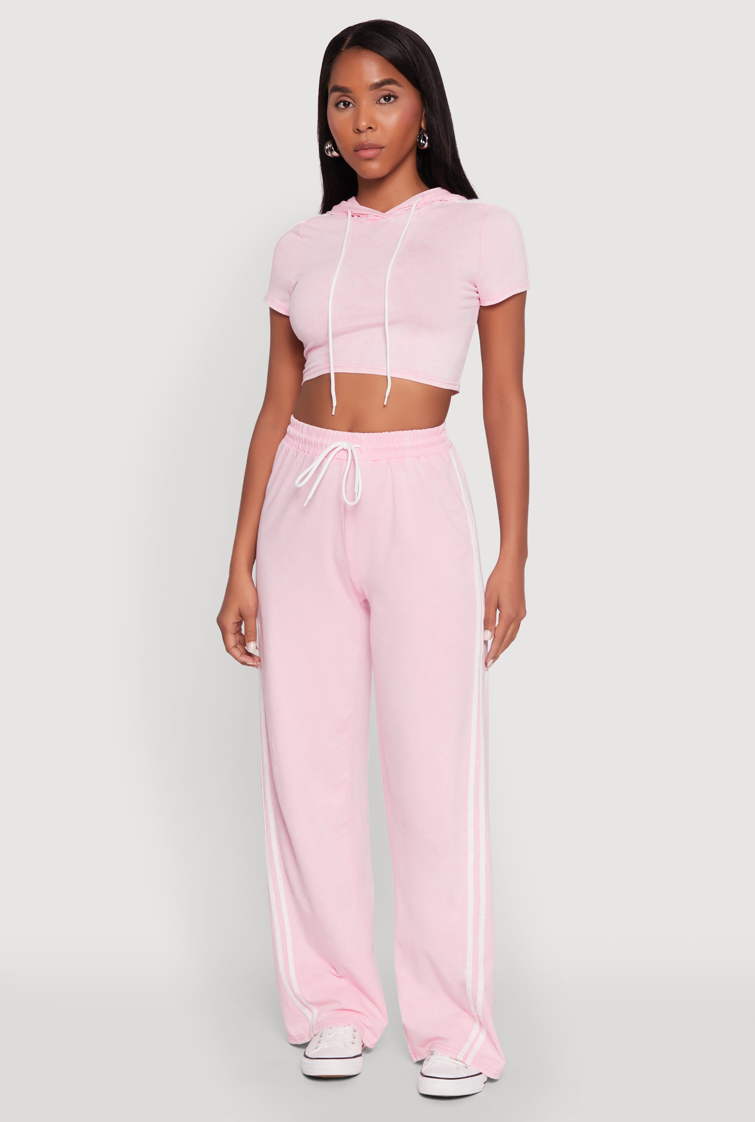 Daisy Mineral Wash Drawstring Waist Active Pants