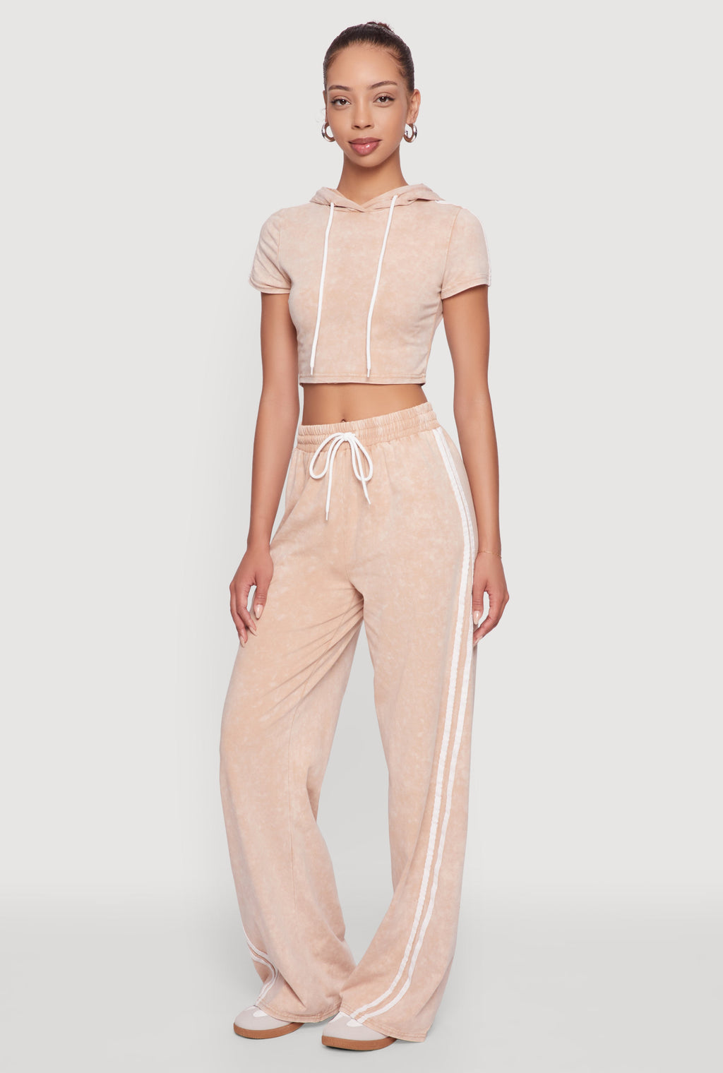 Daisy Mineral Wash Drawstring Waist Active Pants