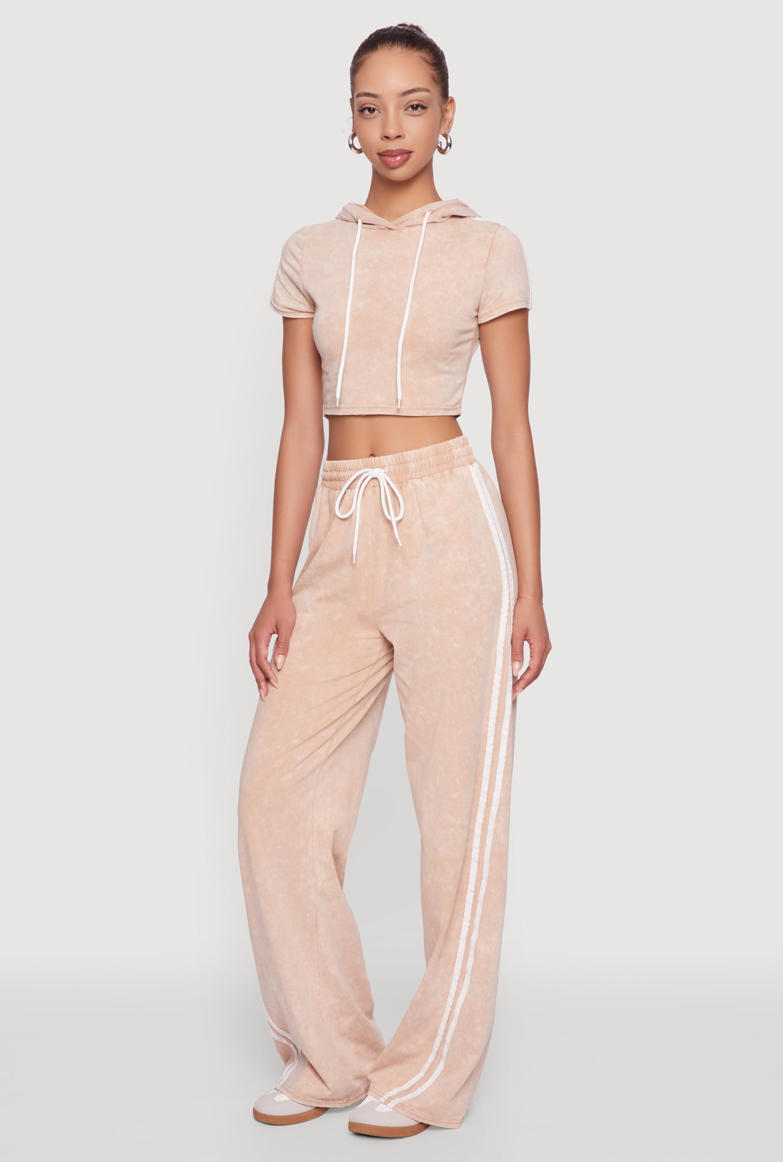 Daisy Mineral Wash Drawstring Waist Active Pants