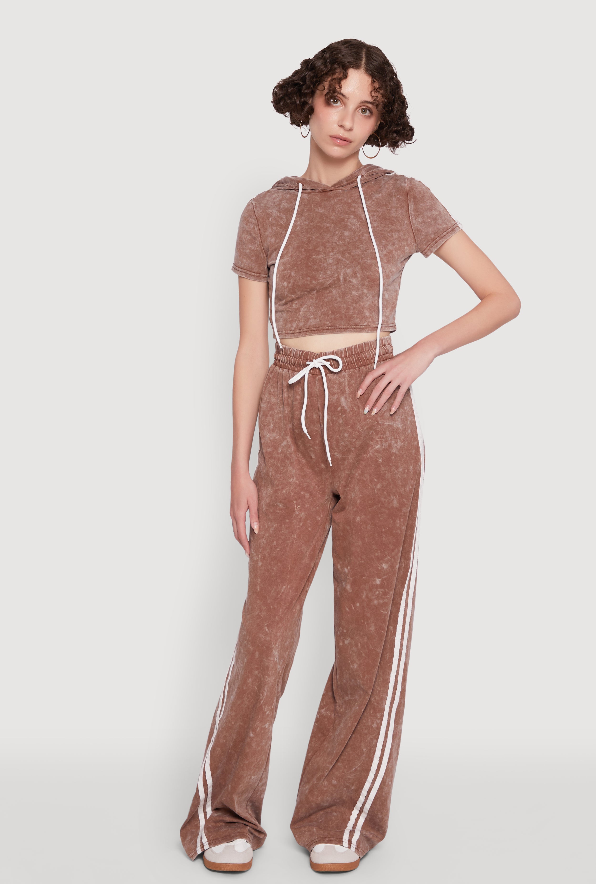 Daisy Mineral Wash Drawstring Waist Active Pants