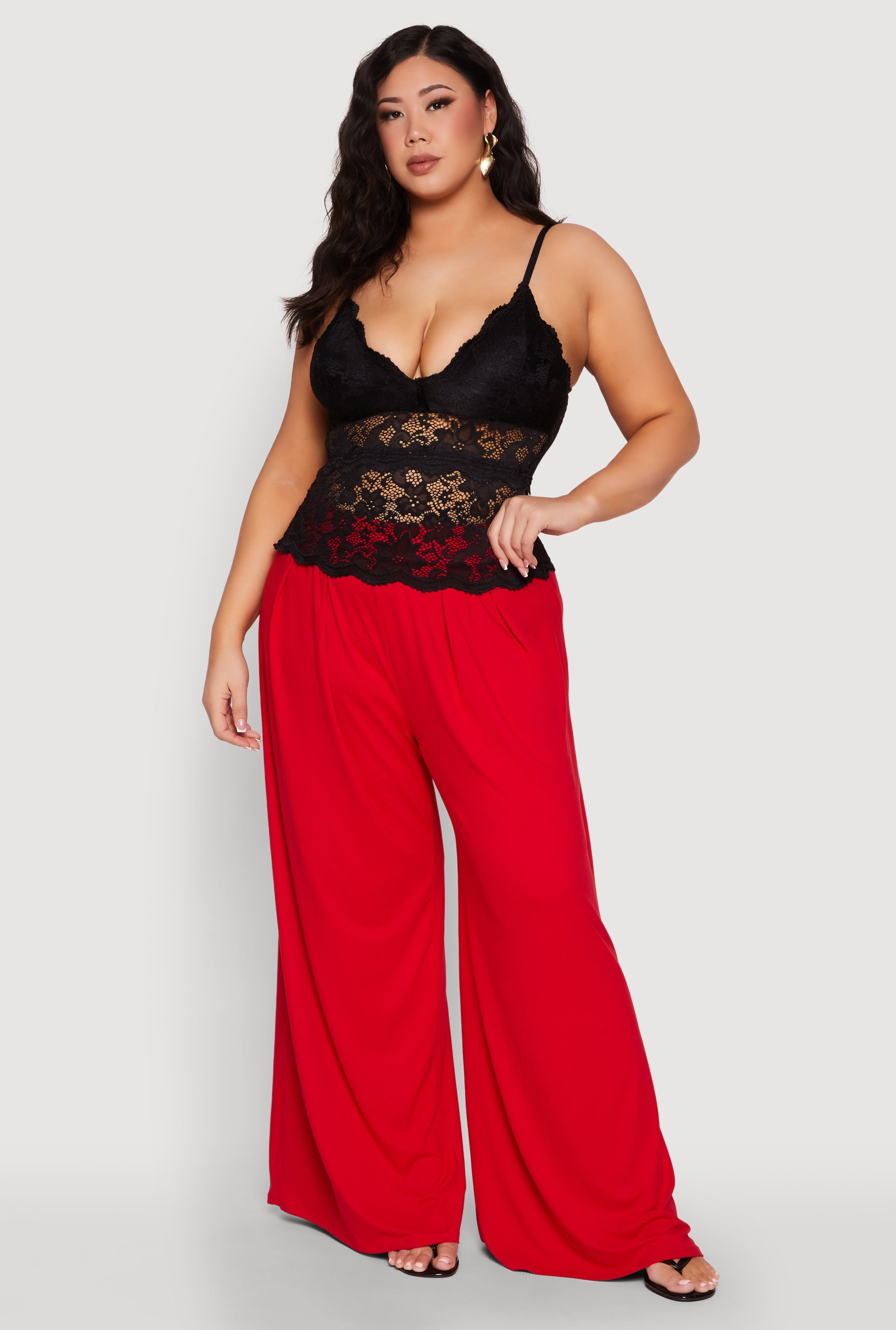 Plus Size Floral Lace Cami