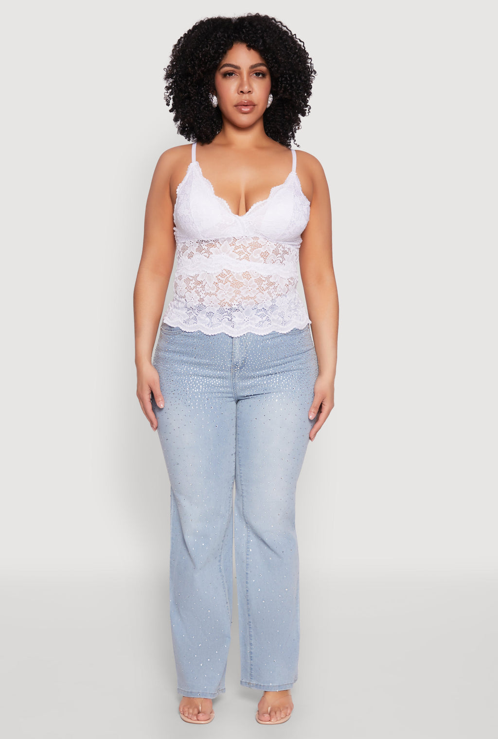 Plus Size Floral Lace Cami