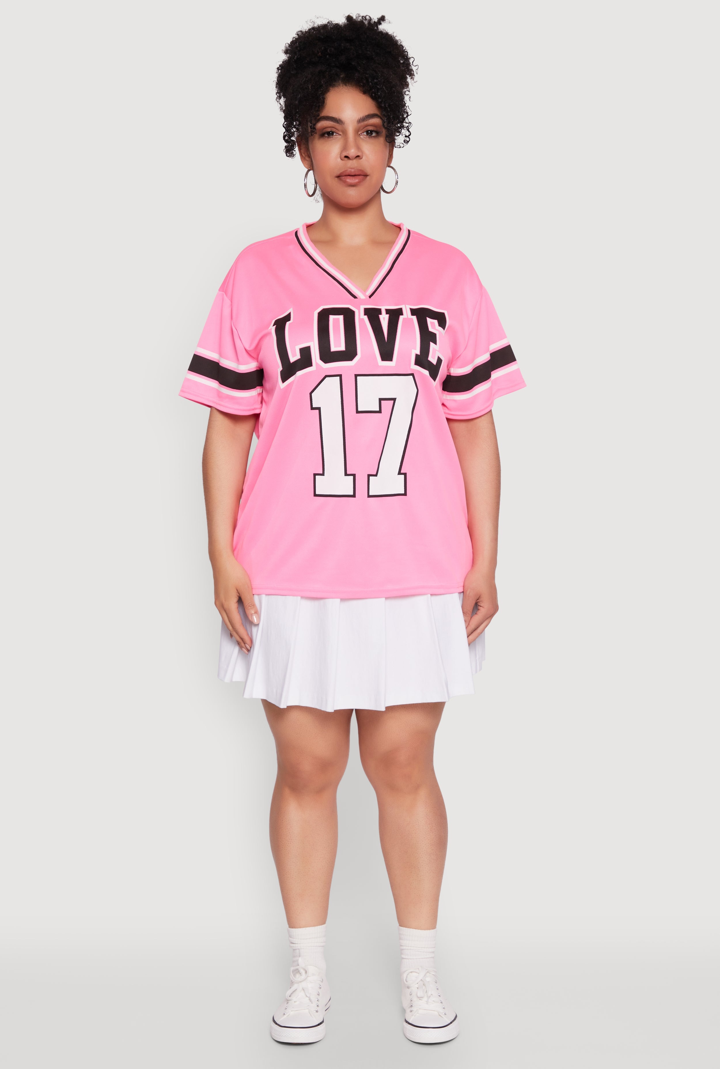 Plus Size Love 17 Football Jersey