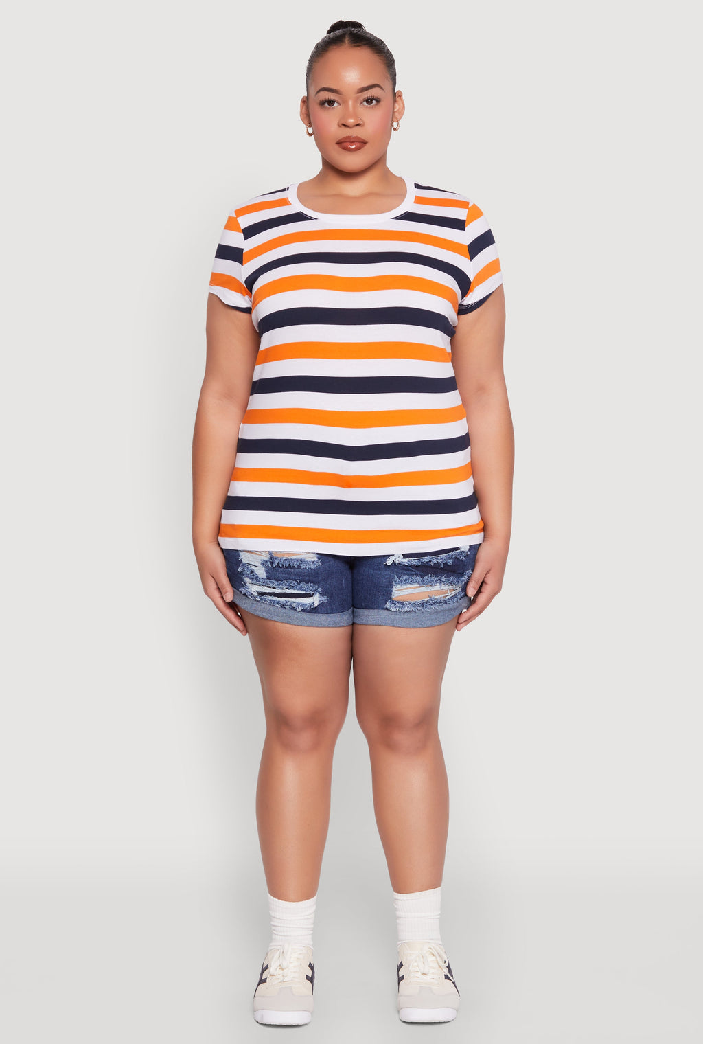 Plus Size Striped Tee