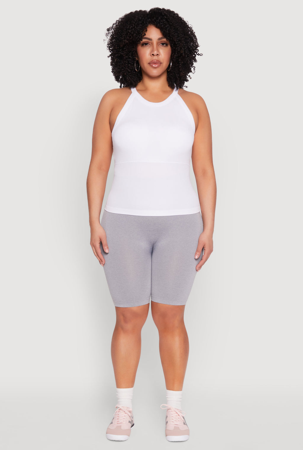 Plus Size Seamless High Waist Bike Shorts