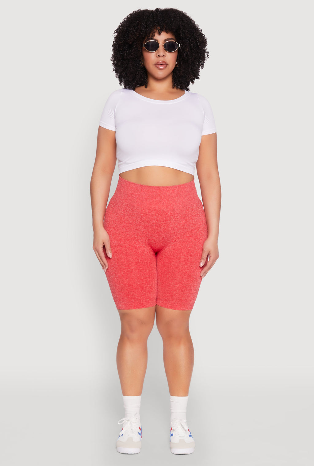 Plus Size Seamless High Waist Bike Shorts