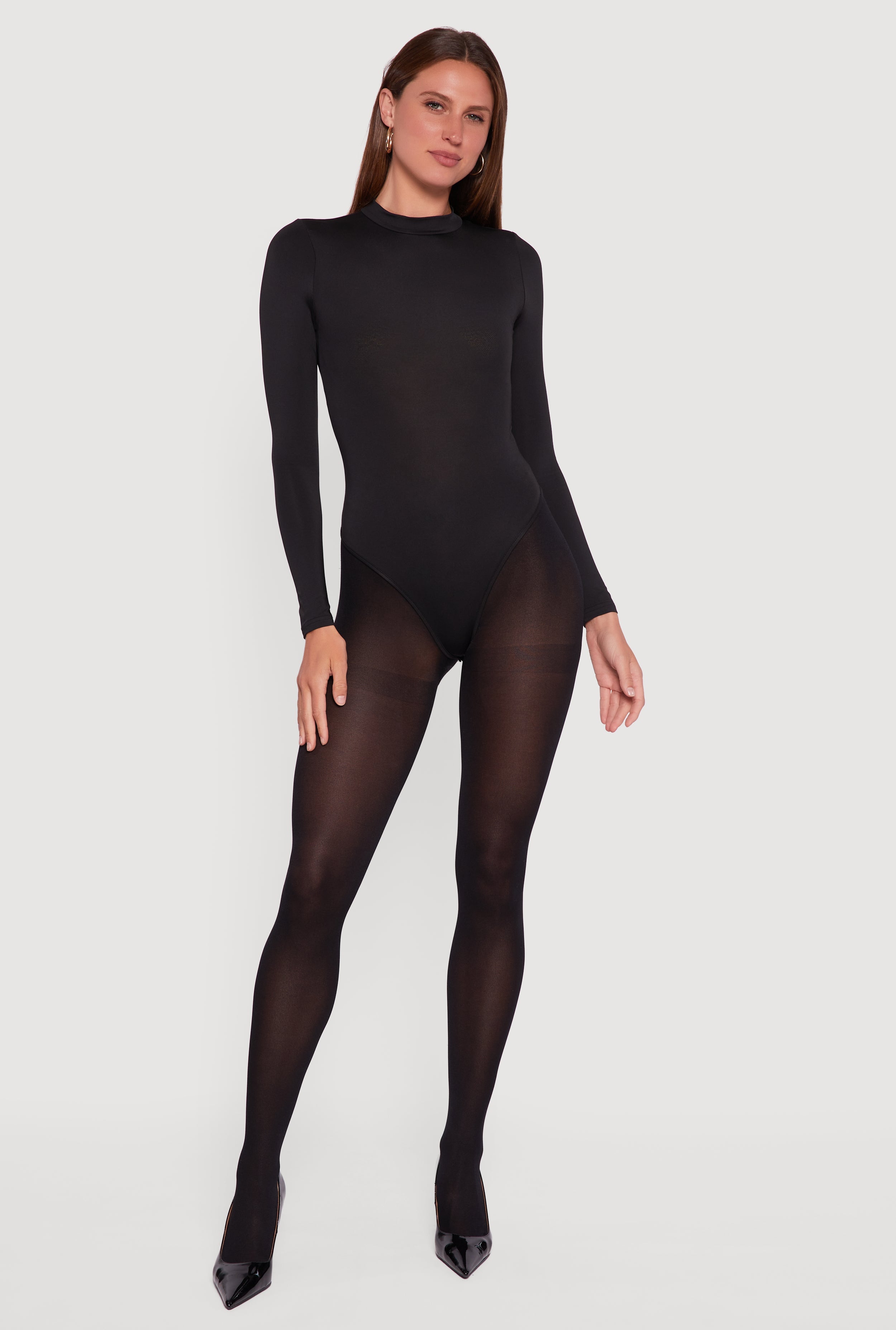 Long Sleeve Mock Neck Bodysuit