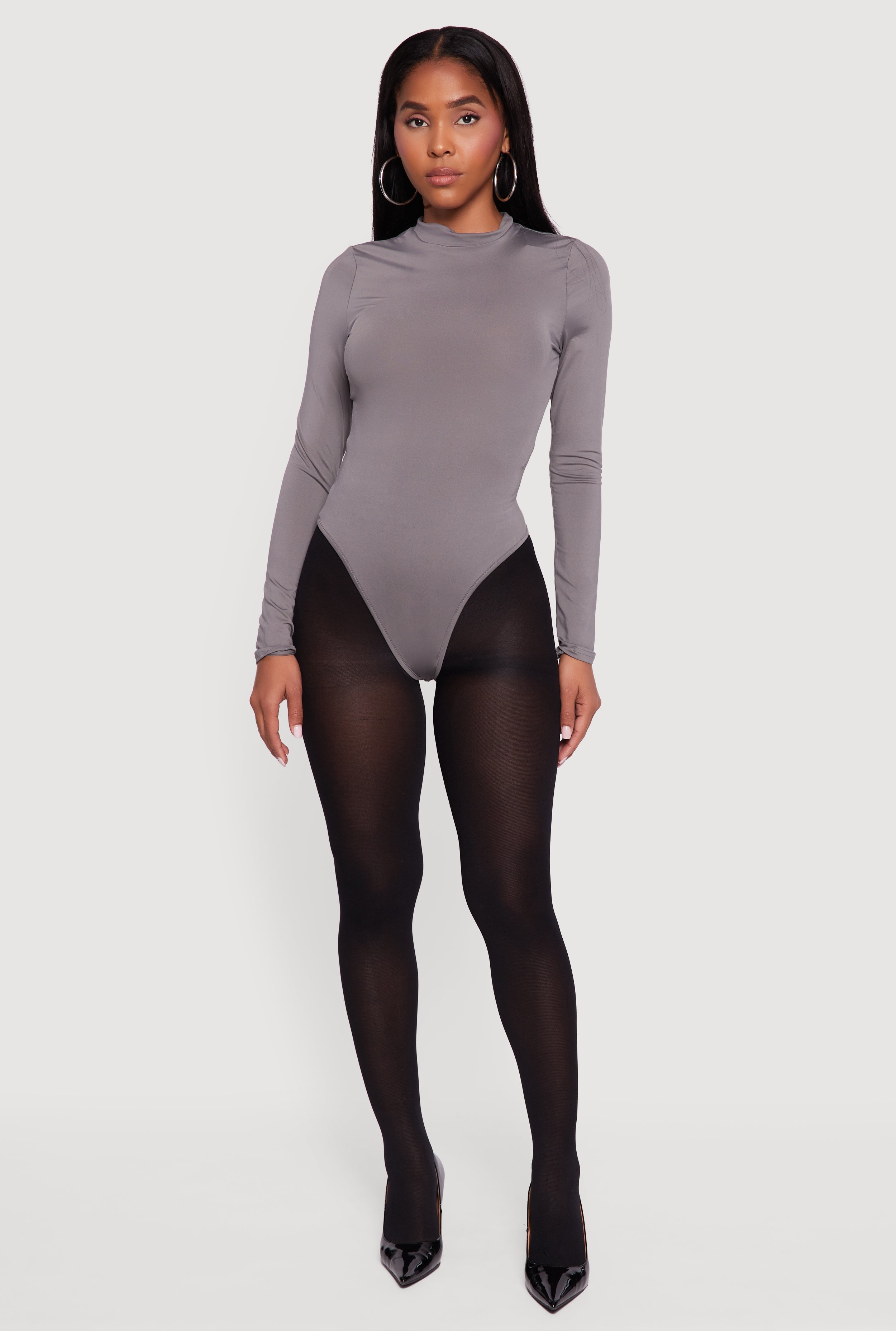 Long Sleeve Mock Neck Bodysuit