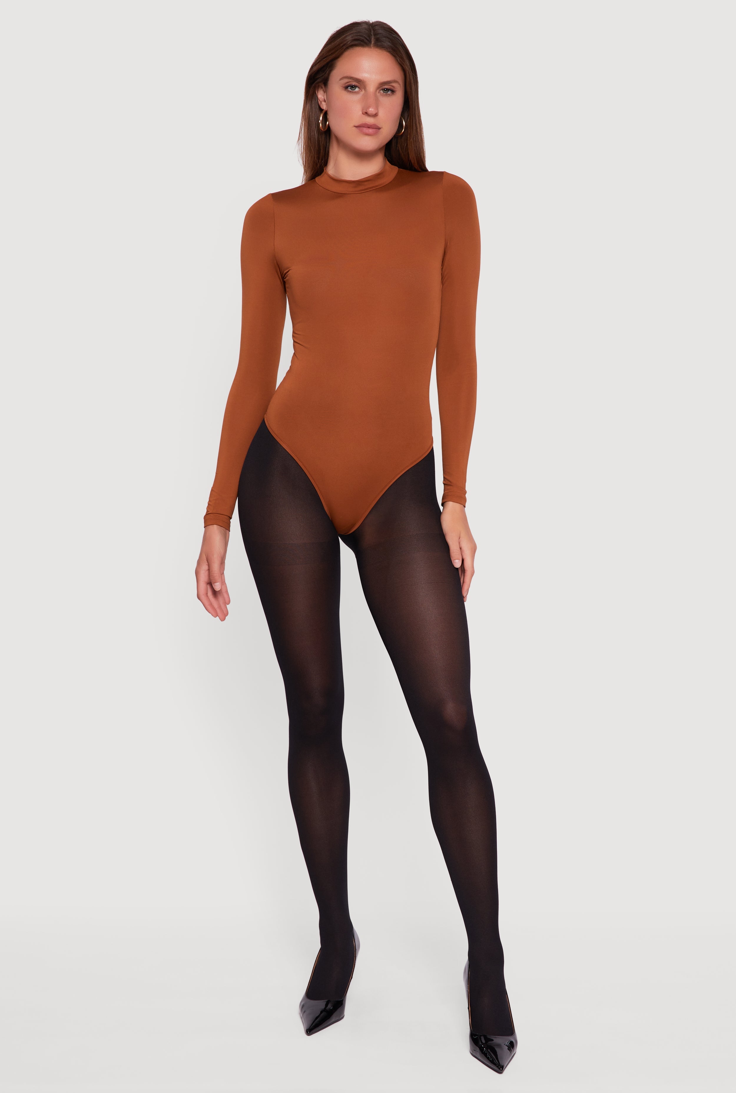 Long Sleeve Mock Neck Bodysuit