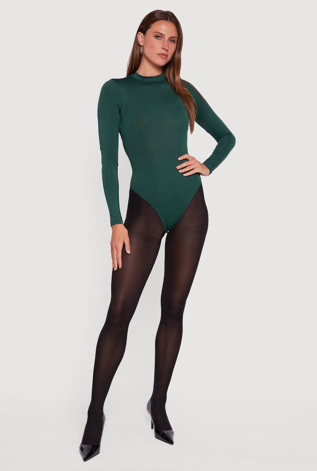 Long Sleeve Mock Neck Bodysuit