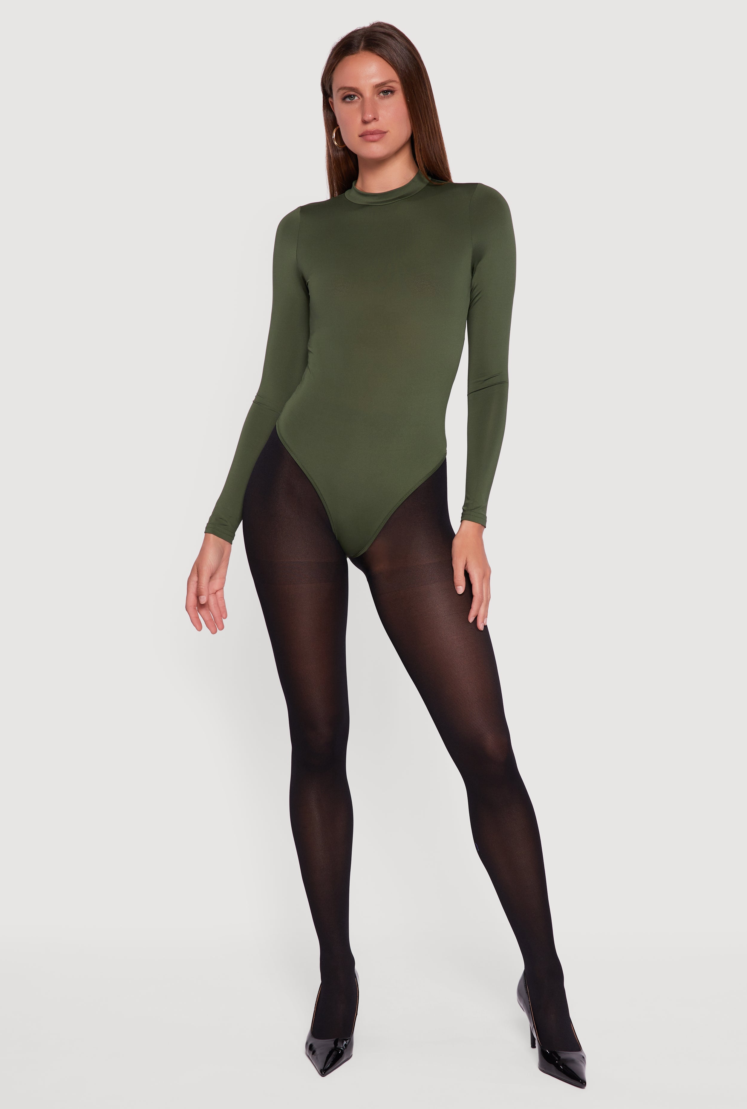 Long Sleeve Mock Neck Bodysuit
