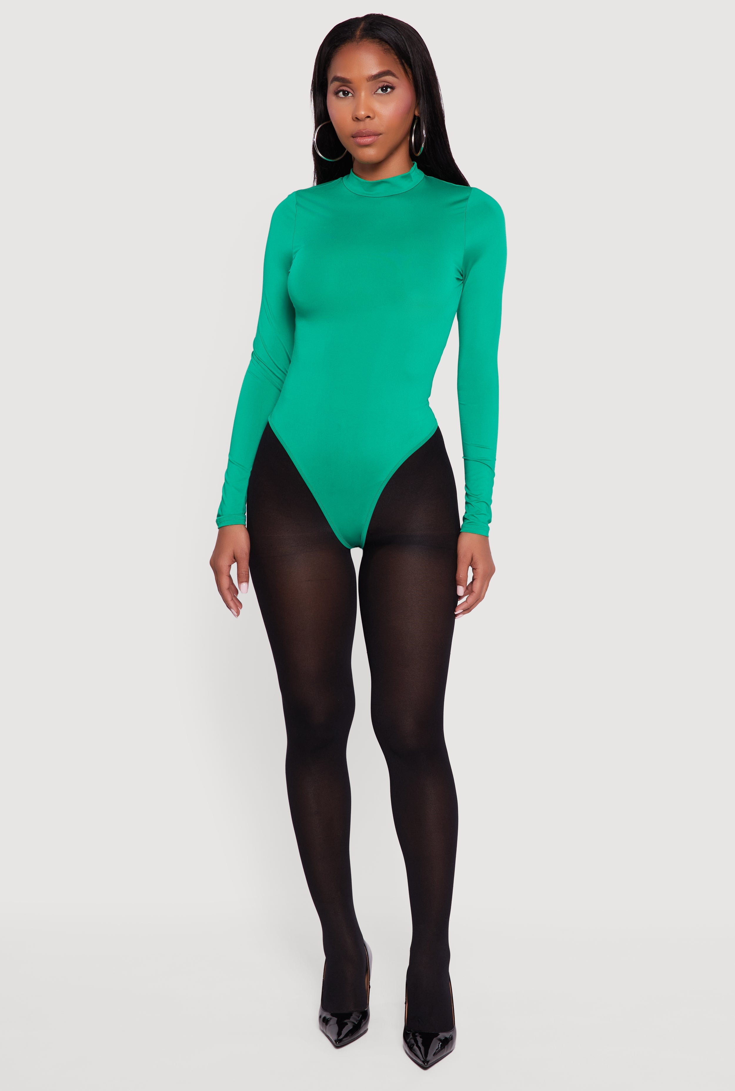 Long Sleeve Mock Neck Bodysuit