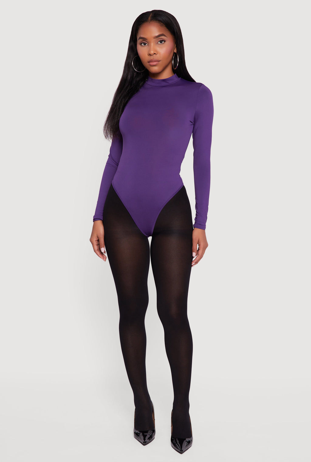 Long Sleeve Mock Neck Bodysuit