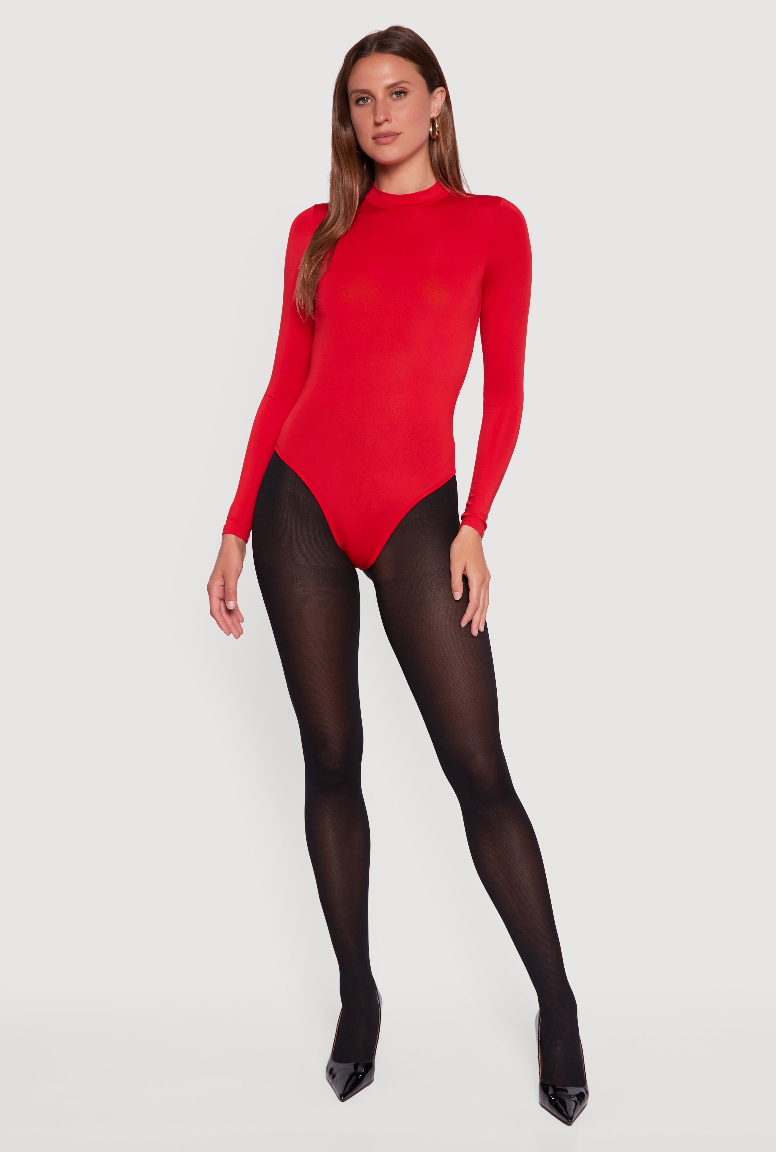 Long Sleeve Mock Neck Bodysuit
