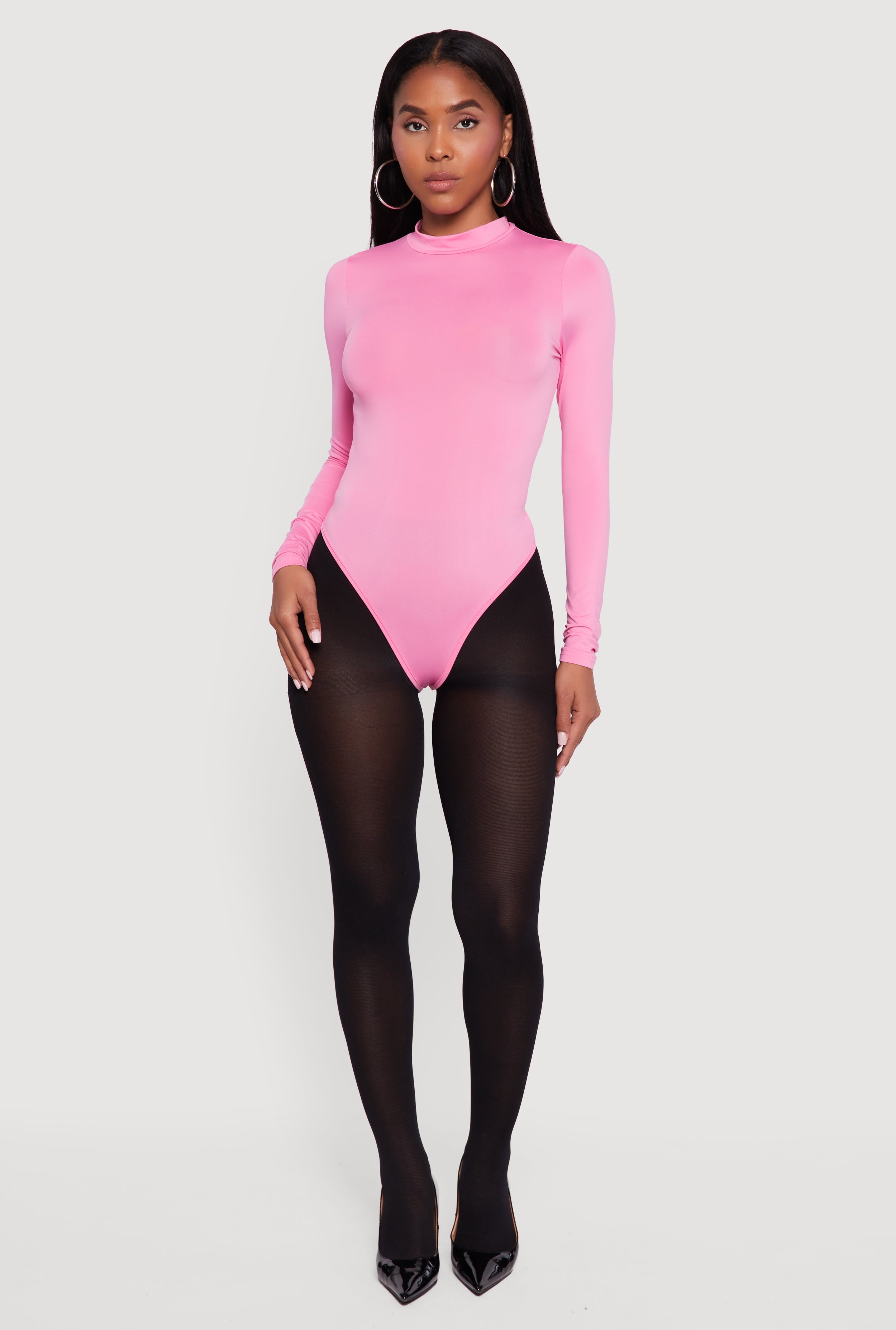 Long Sleeve Mock Neck Bodysuit