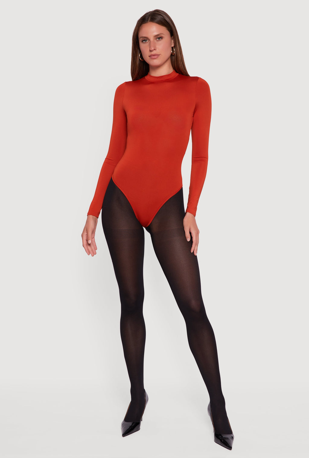 Long Sleeve Mock Neck Bodysuit