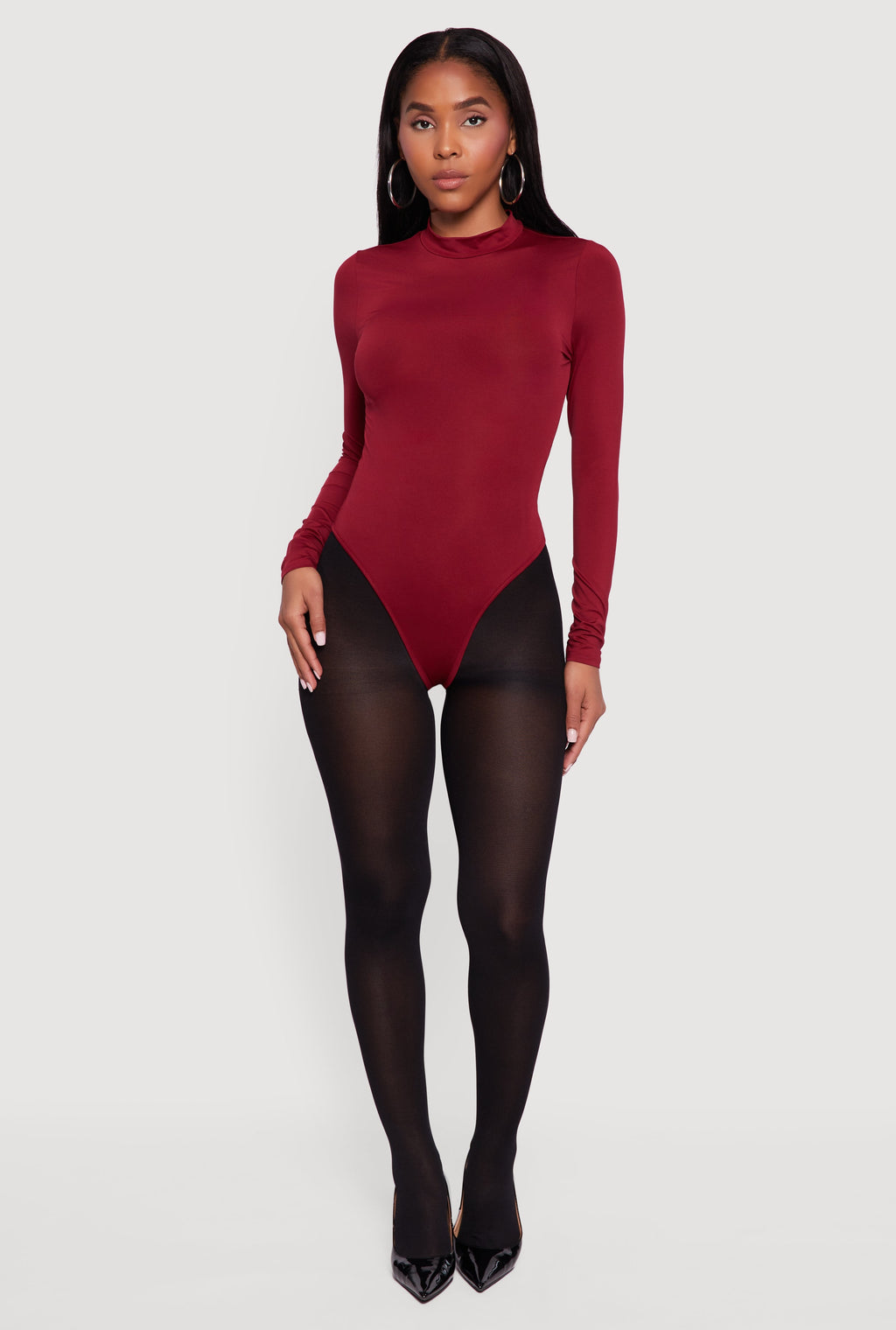 Long Sleeve Mock Neck Bodysuit