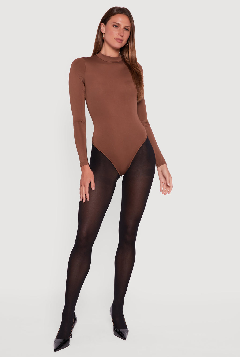 Long Sleeve Mock Neck Bodysuit