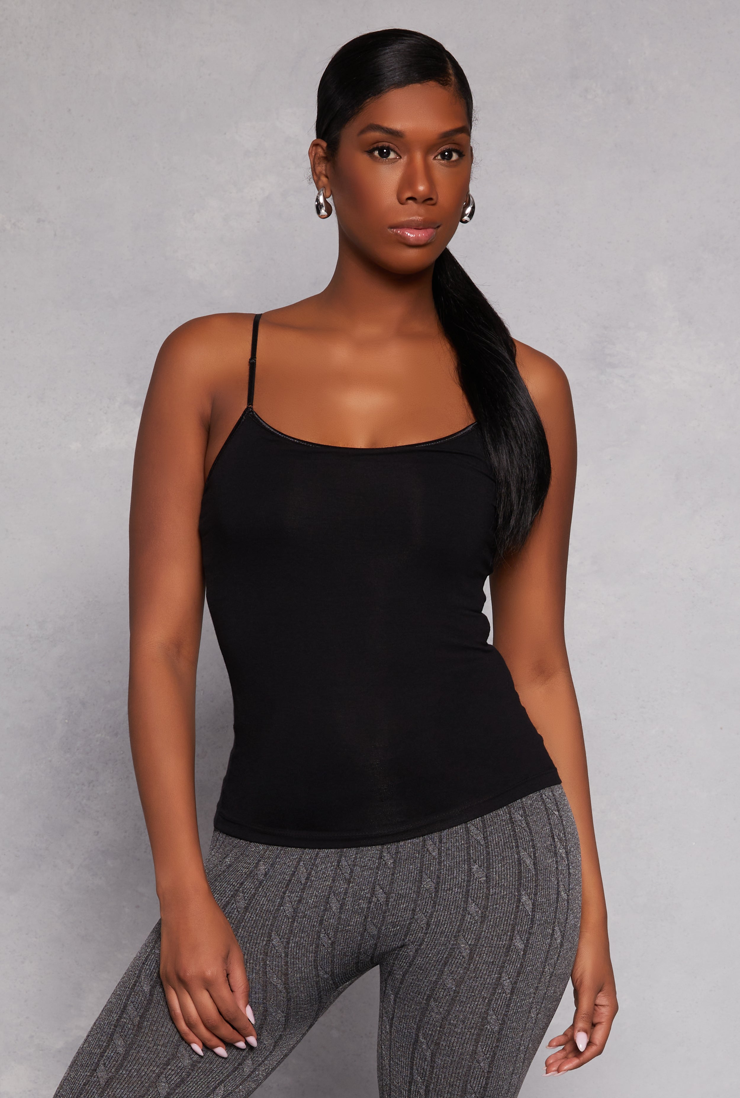 Scoop Neck Shelf Bra Cami