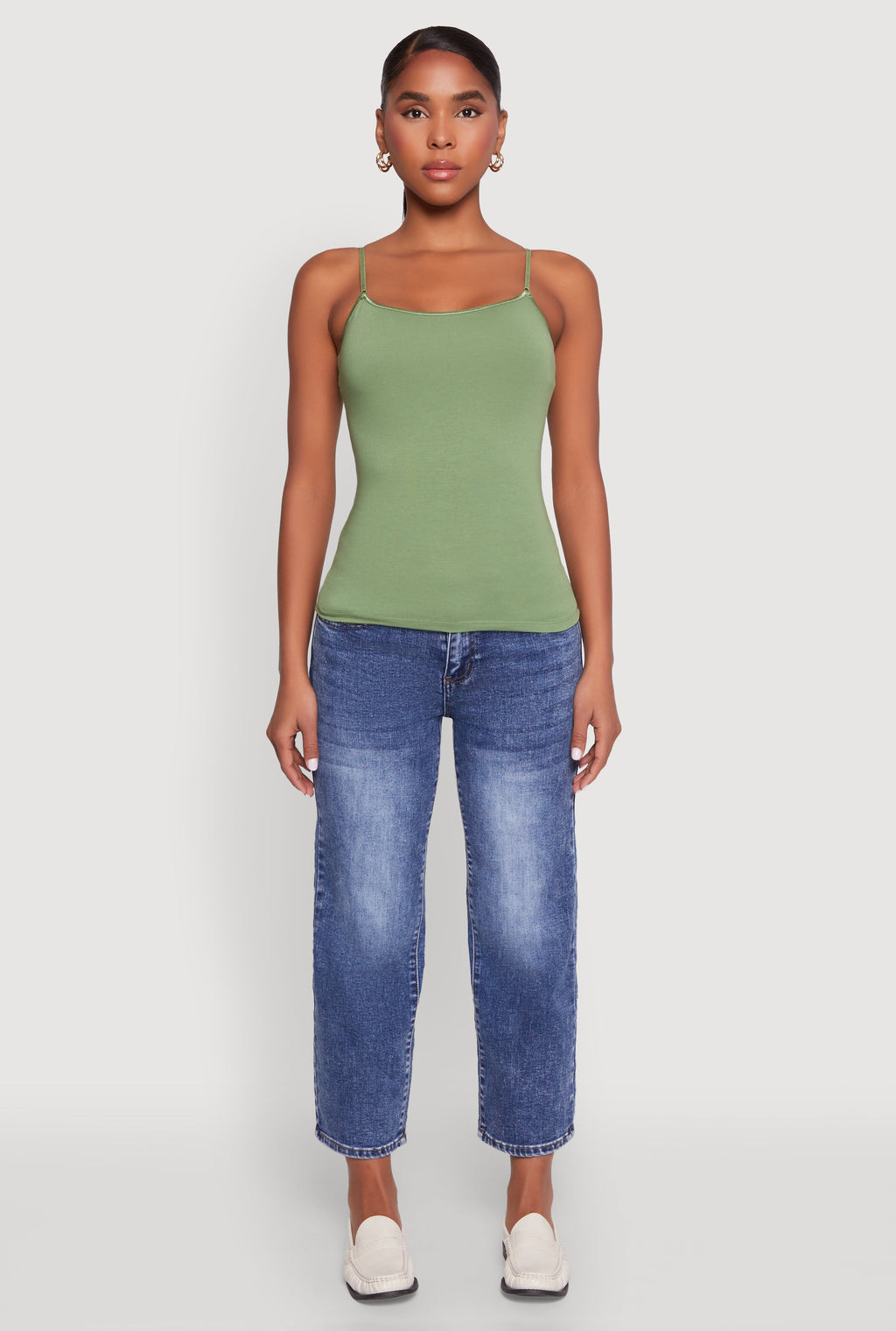 Scoop Neck Shelf Bra Cami