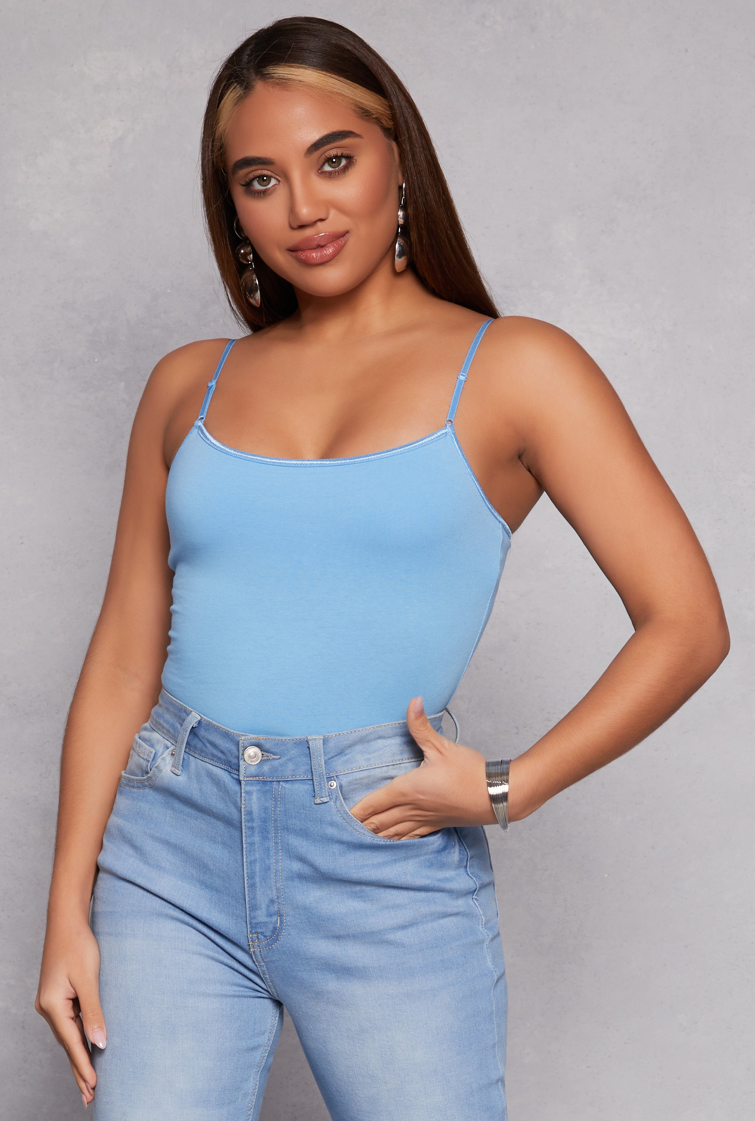 Scoop Neck Shelf Bra Cami