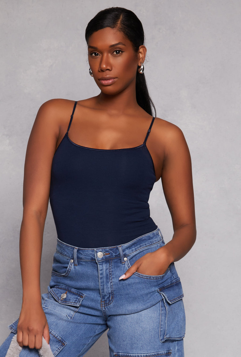 Scoop Neck Shelf Bra Cami