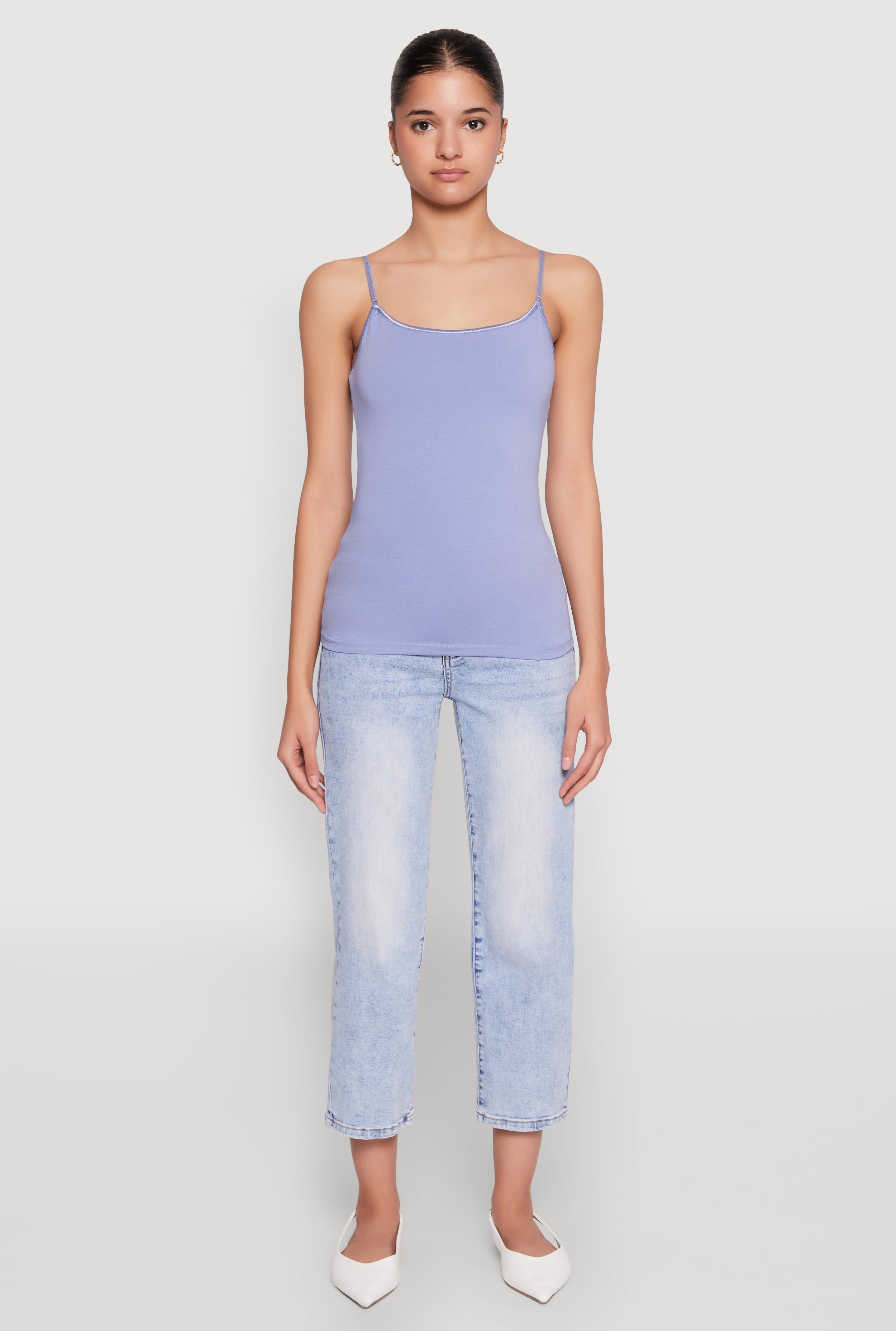 Scoop Neck Shelf Bra Cami