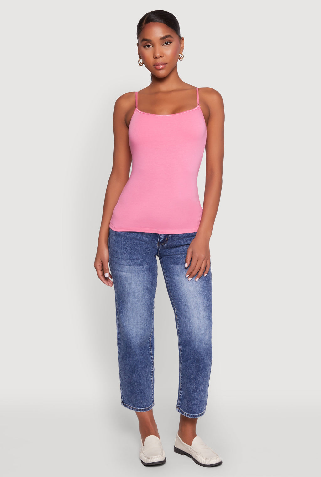 Scoop Neck Shelf Bra Cami