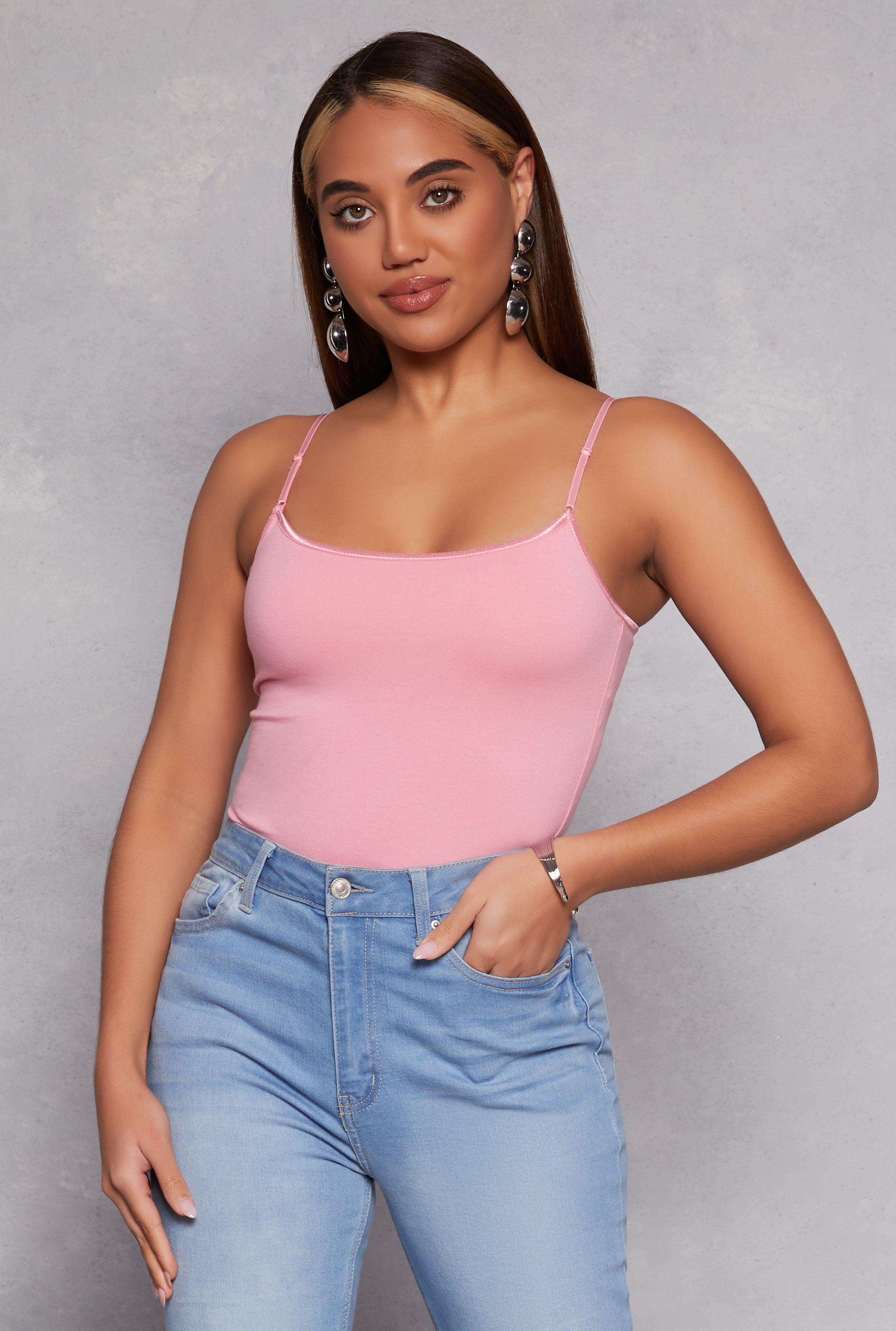 Scoop Neck Shelf Bra Cami