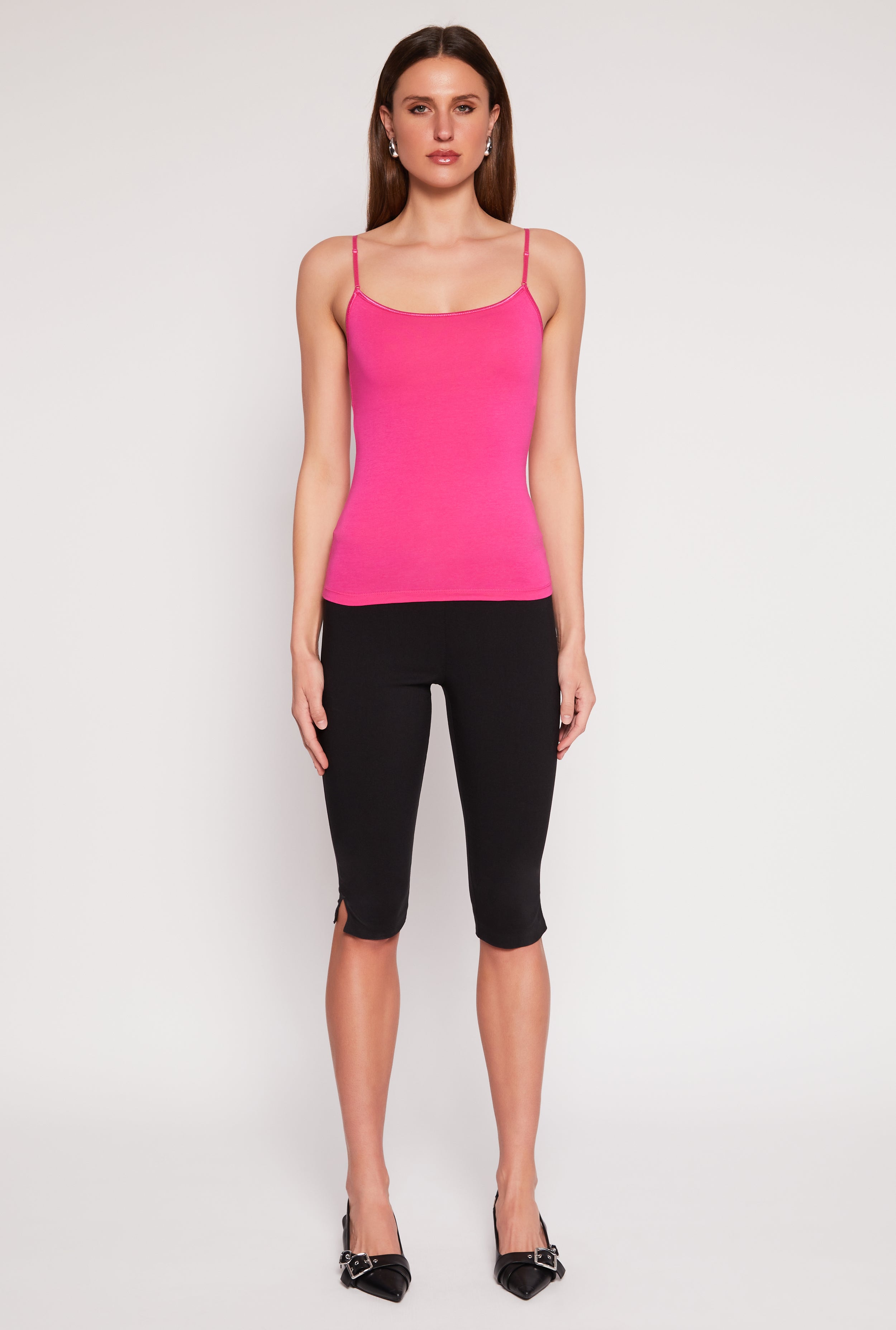 Scoop Neck Shelf Bra Cami