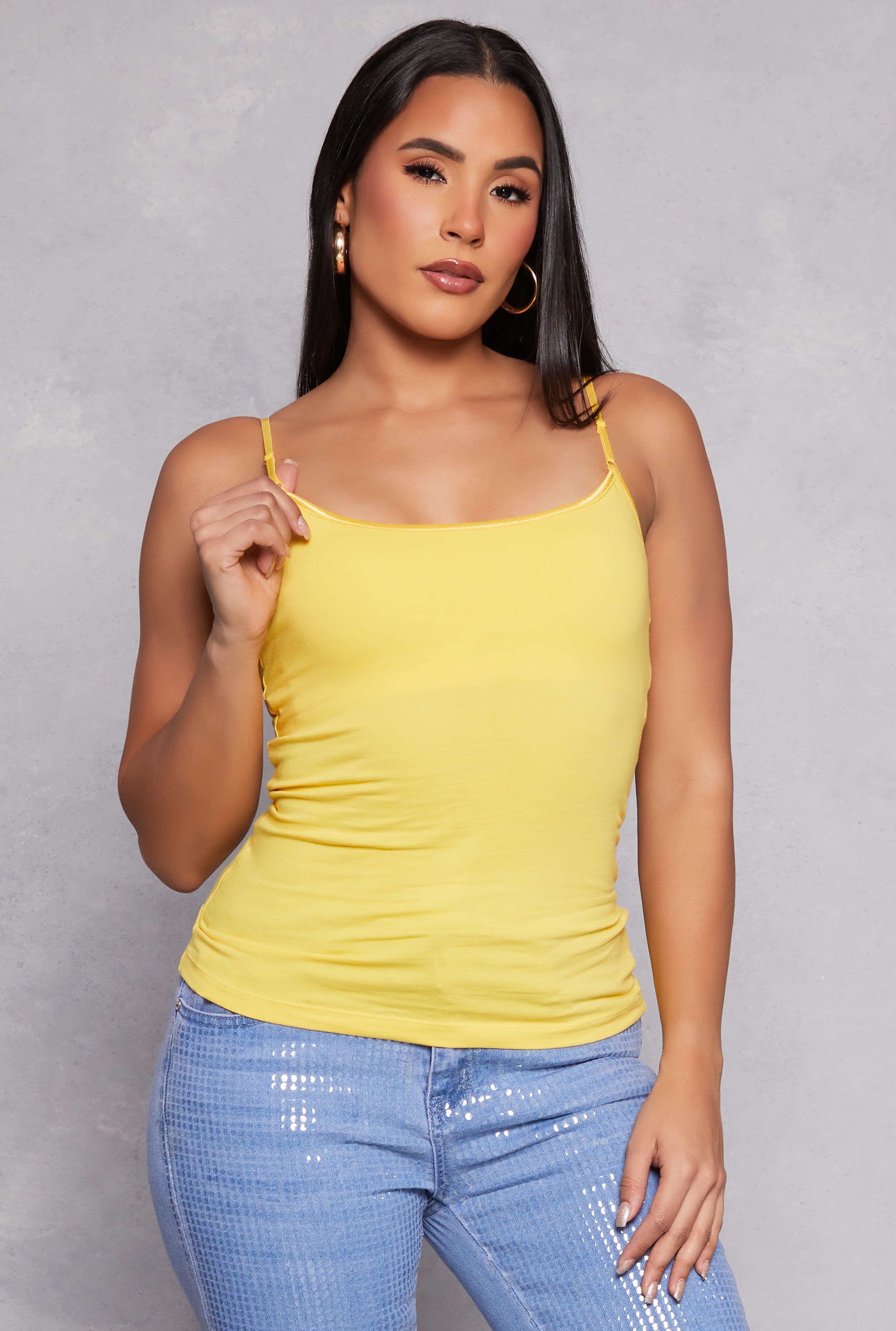 Scoop Neck Shelf Bra Cami
