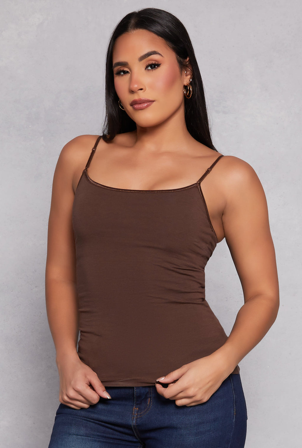 Scoop Neck Shelf Bra Cami