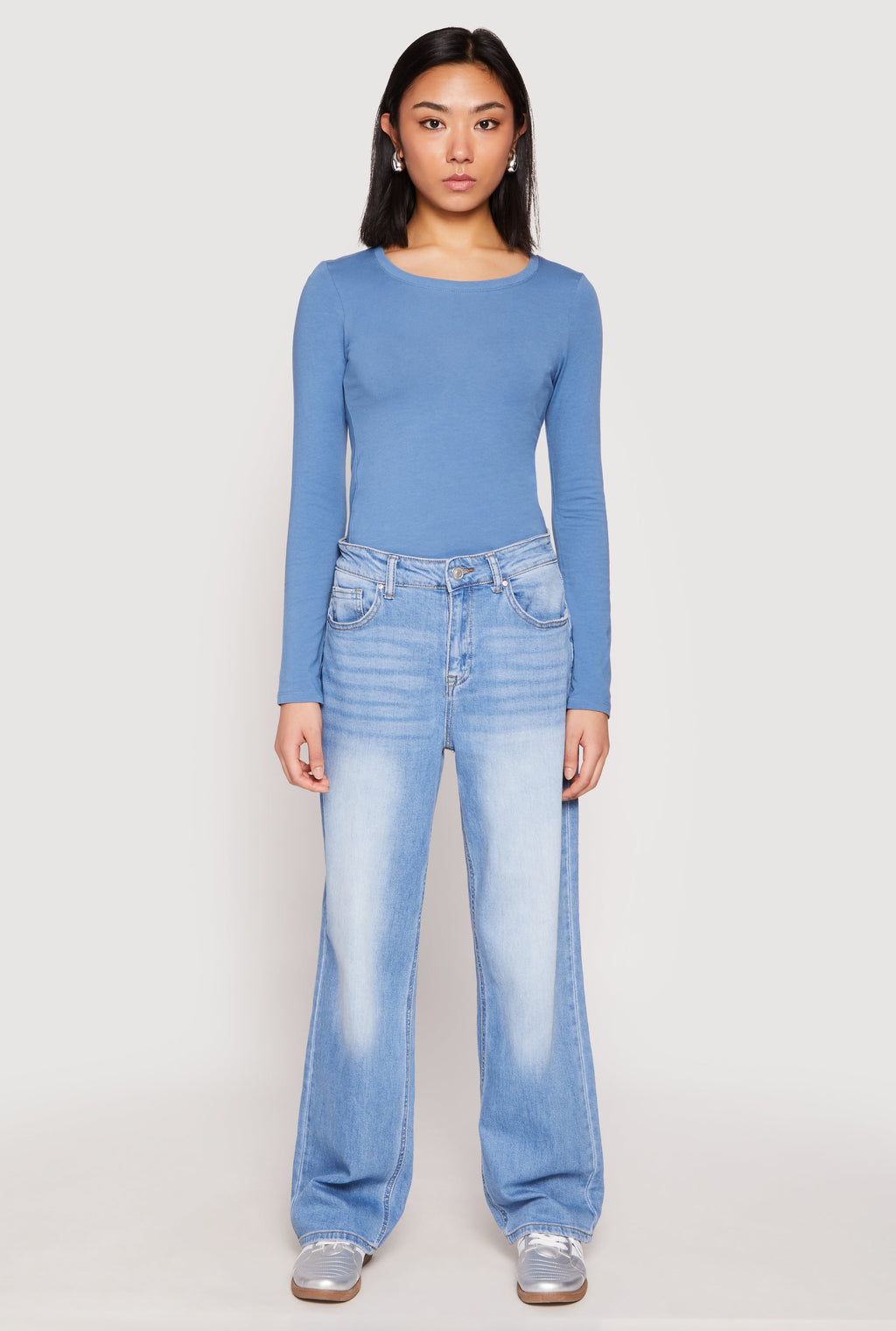 Basic Long Sleeve Crew Neck T Shirt