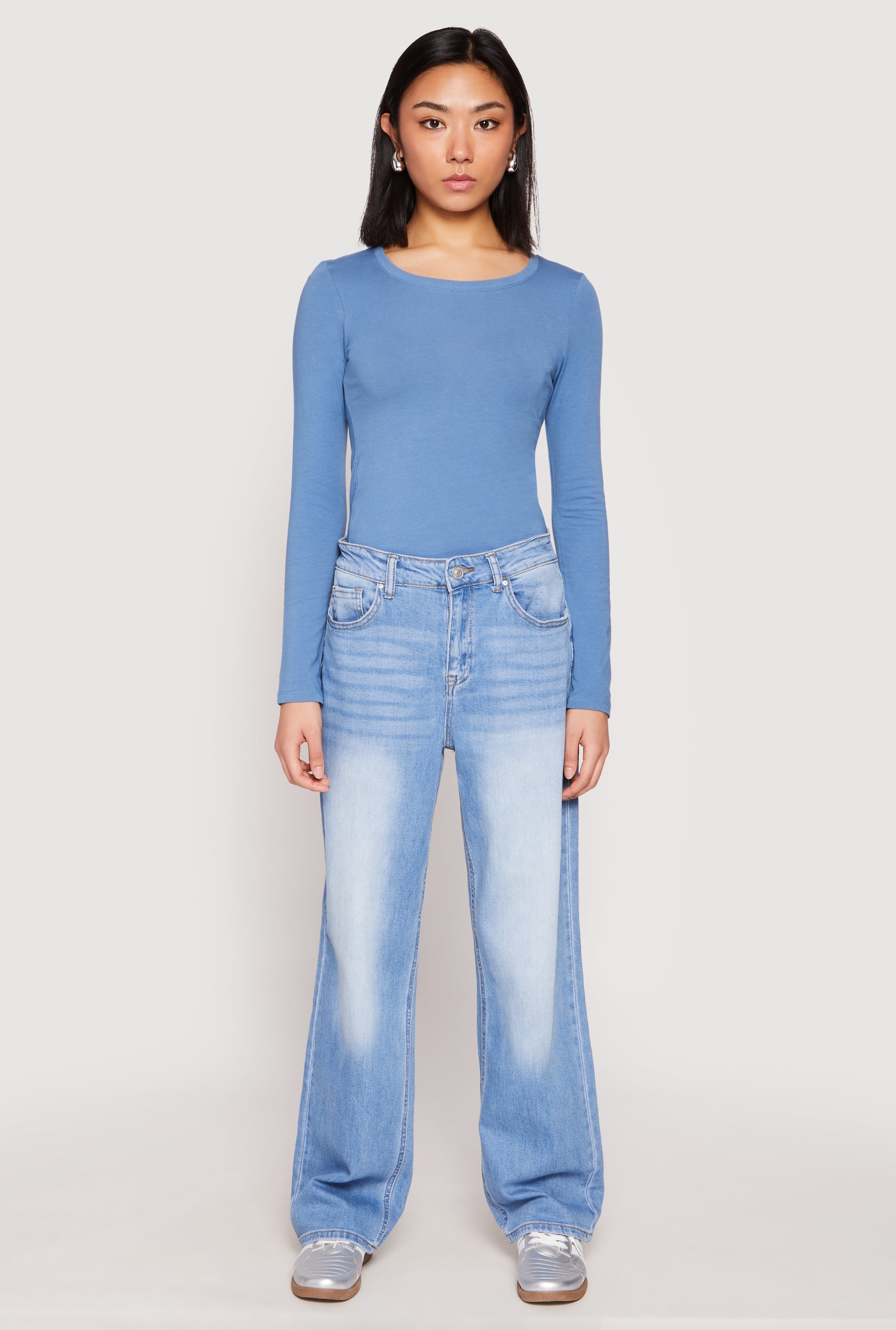 Basic Long Sleeve Crew Neck T Shirt