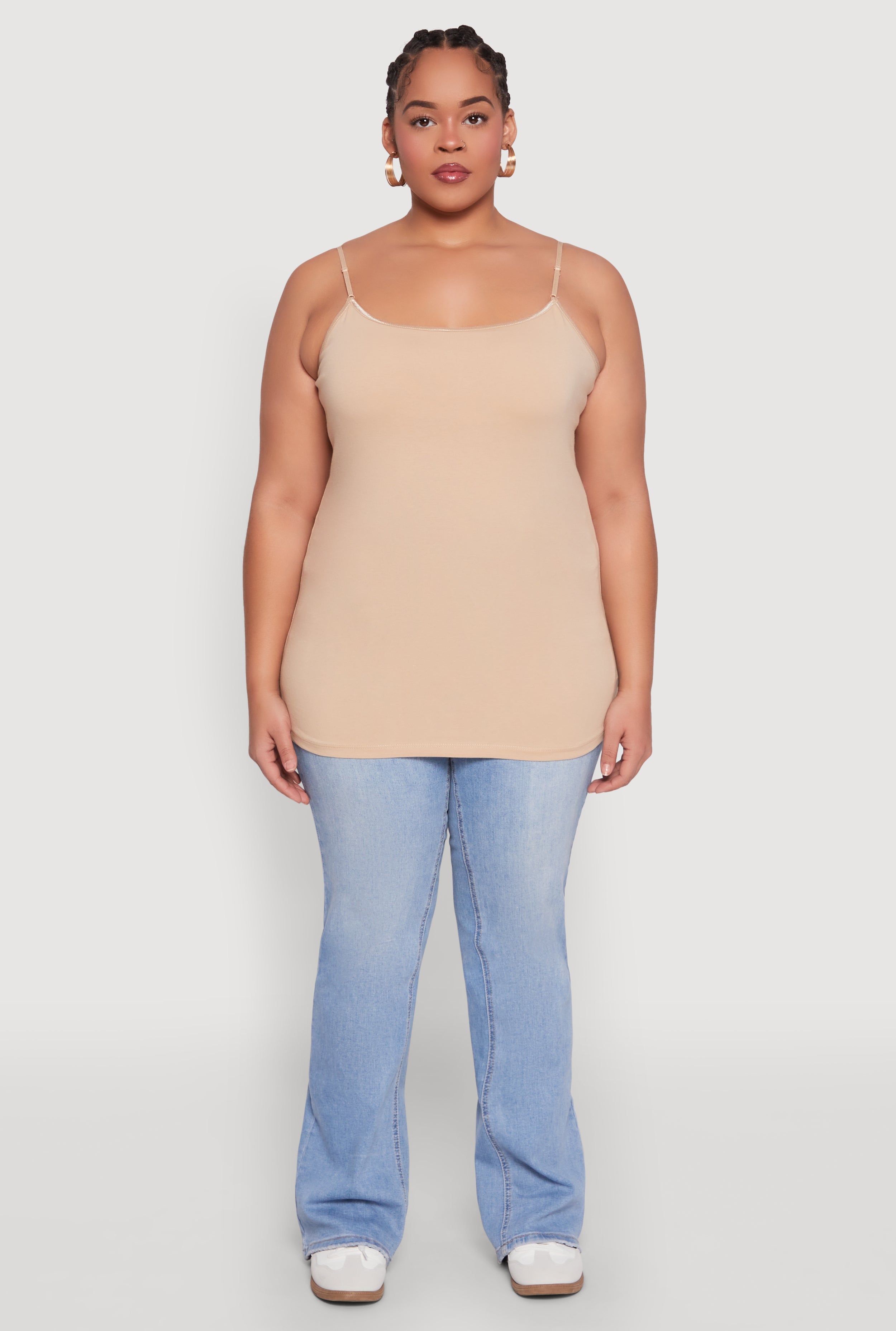 Plus Size Basic Shelf Bra Cami