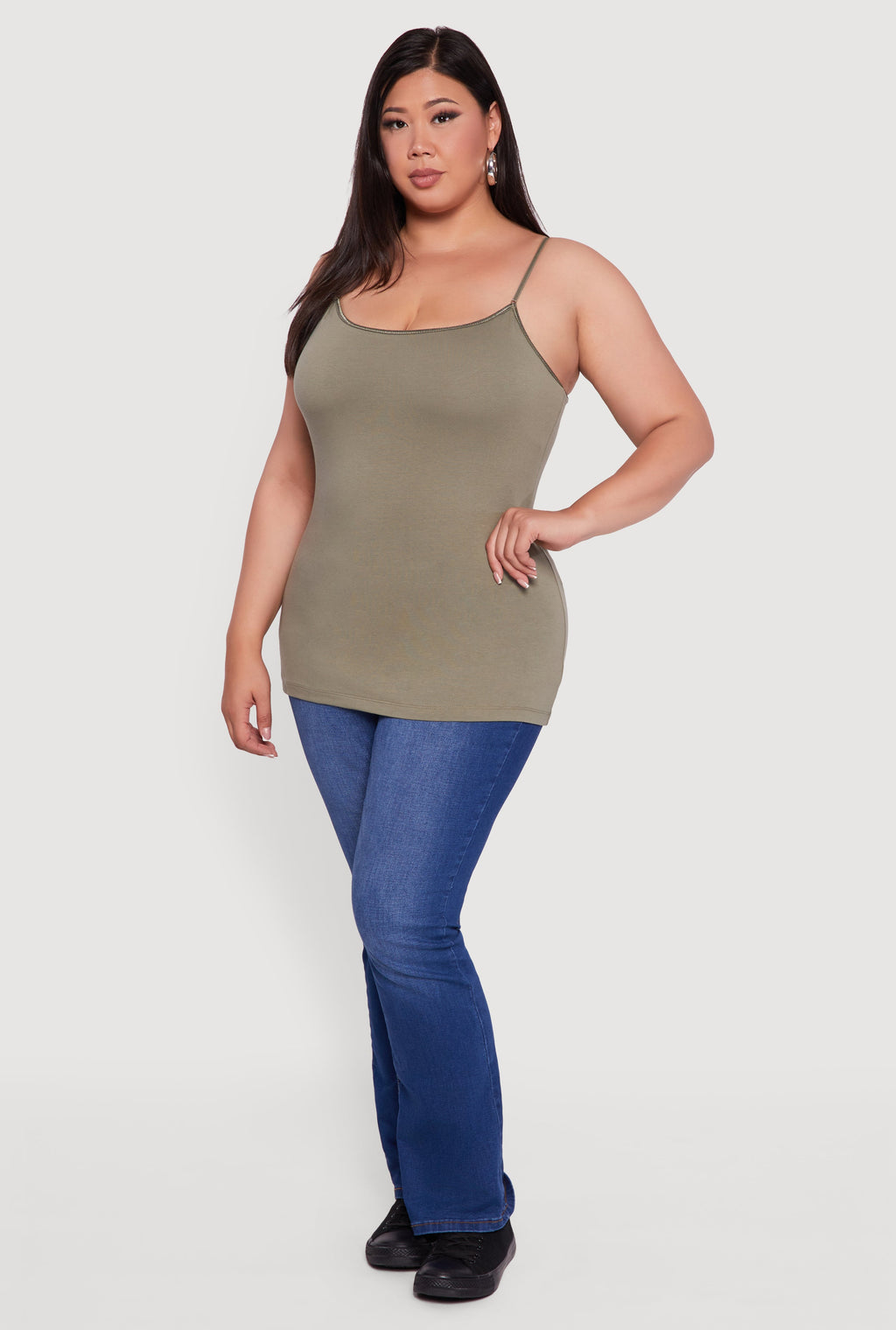 Plus Size Basic Shelf Bra Cami
