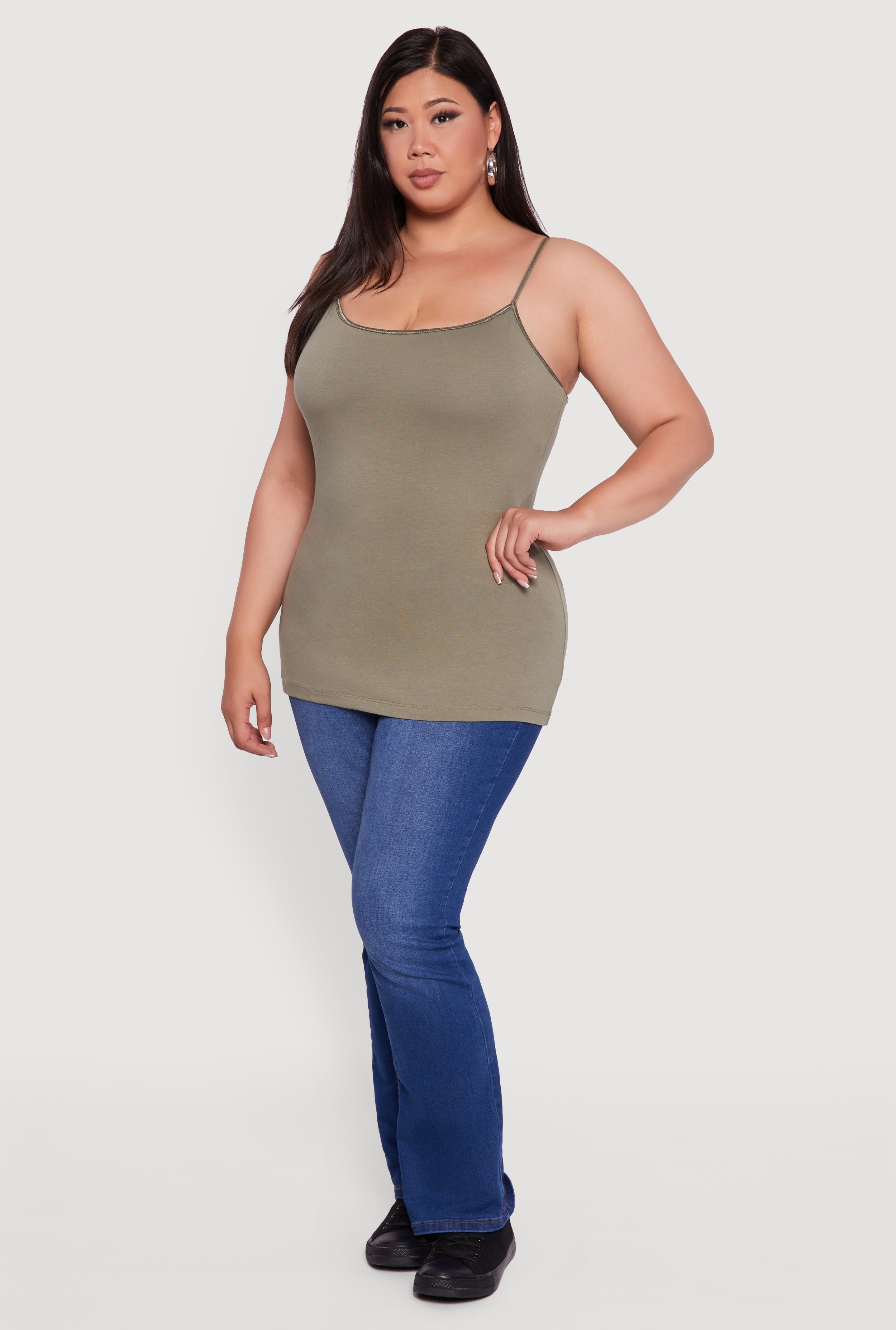 Plus Size Basic Shelf Bra Cami