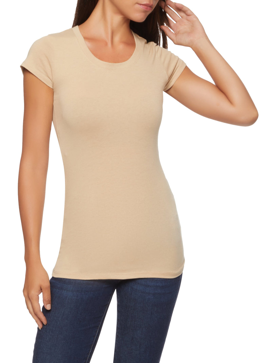 Solid Crew Neck Tee