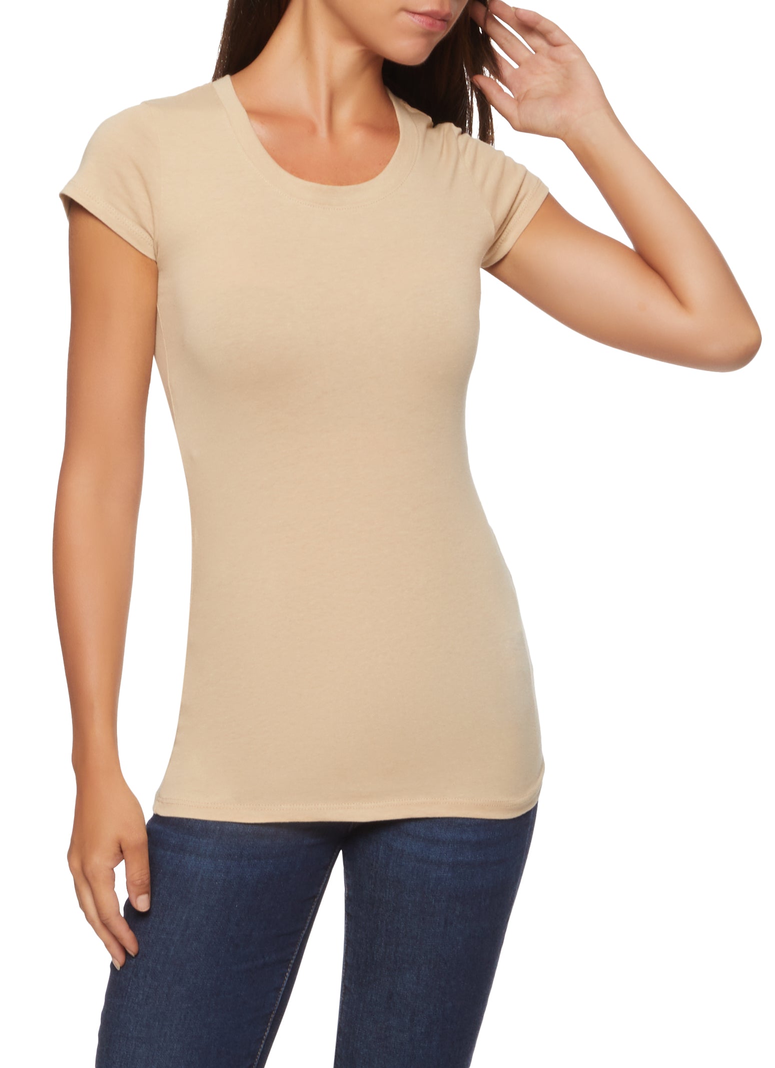 Solid Crew Neck Tee