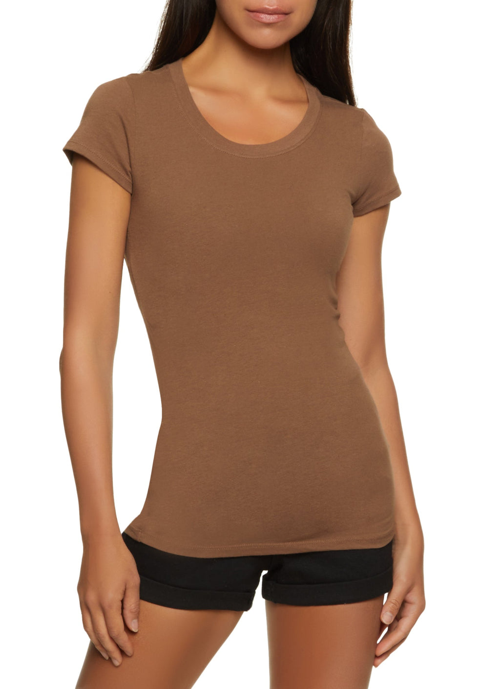 Solid Crew Neck Tee