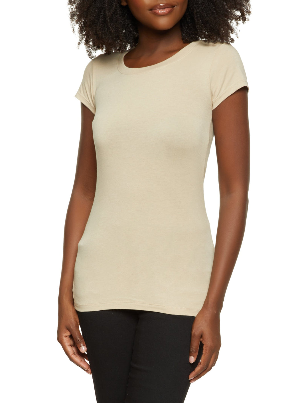 Solid Crew Neck Tee