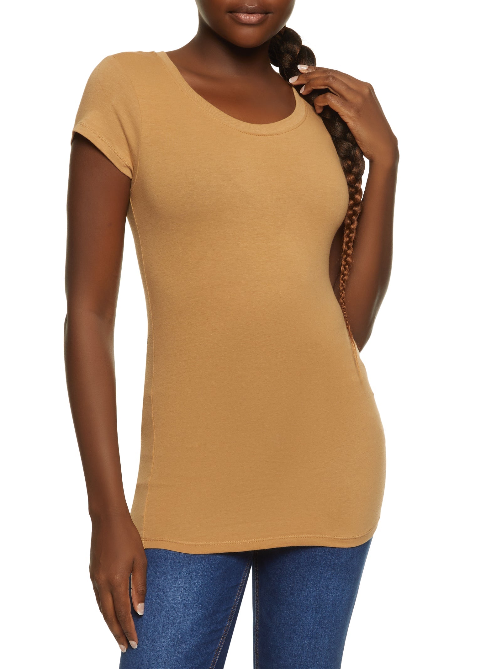 Solid Crew Neck Tee