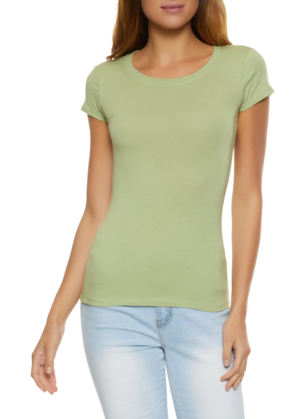 Solid Crew Neck Tee