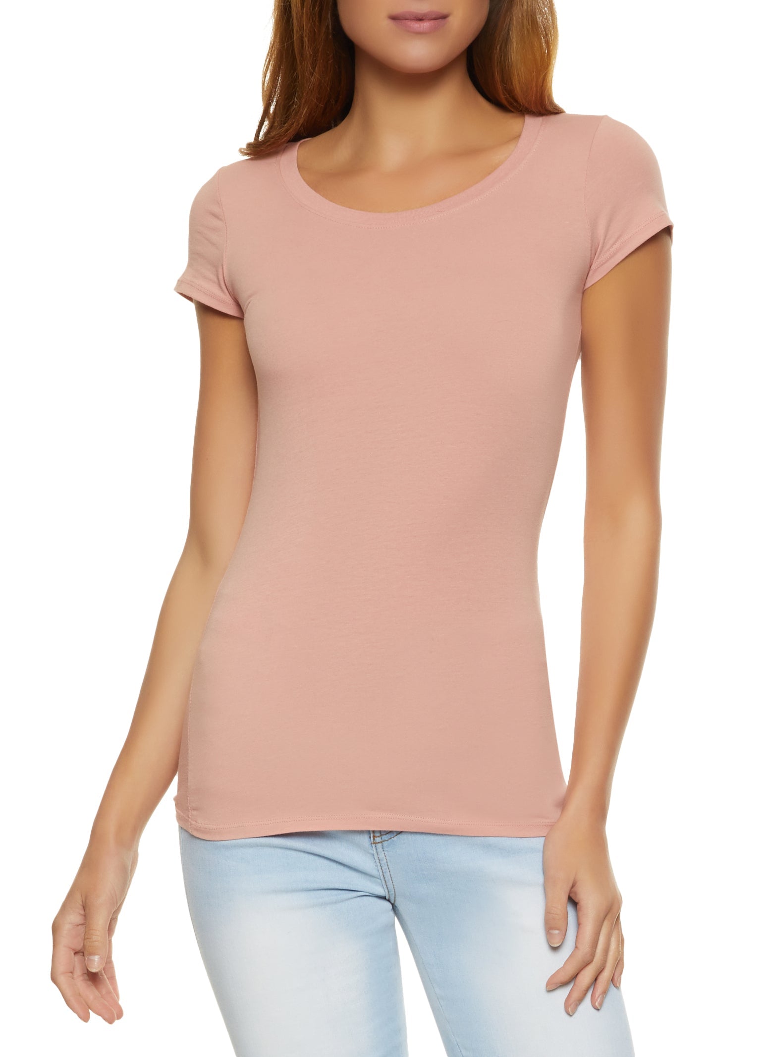 Solid Crew Neck Tee