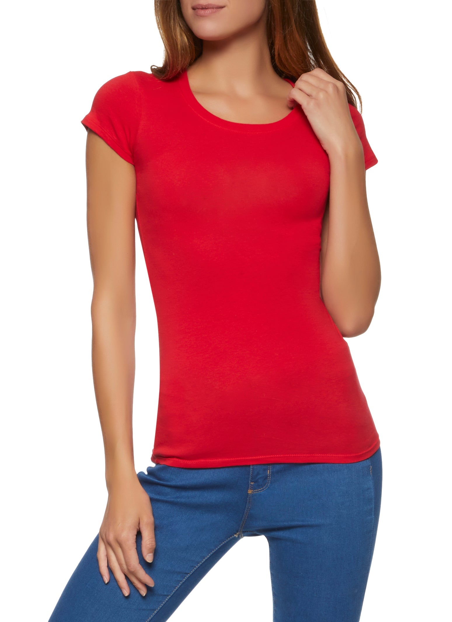 Solid Crew Neck Tee