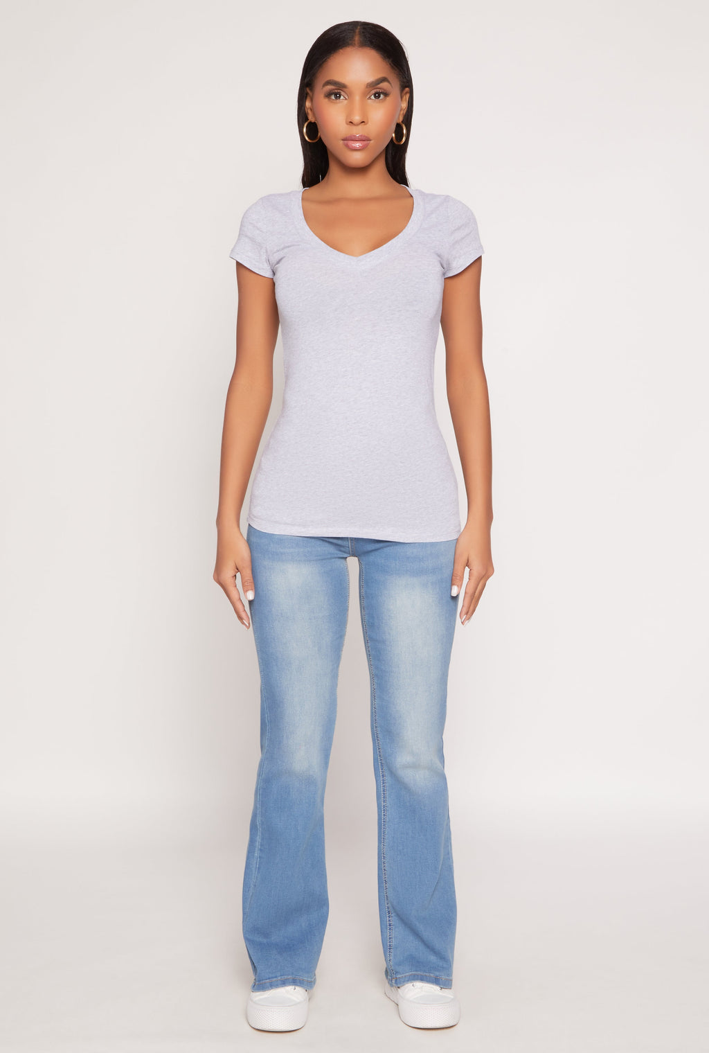 V Neck Short Sleeve T Shirt