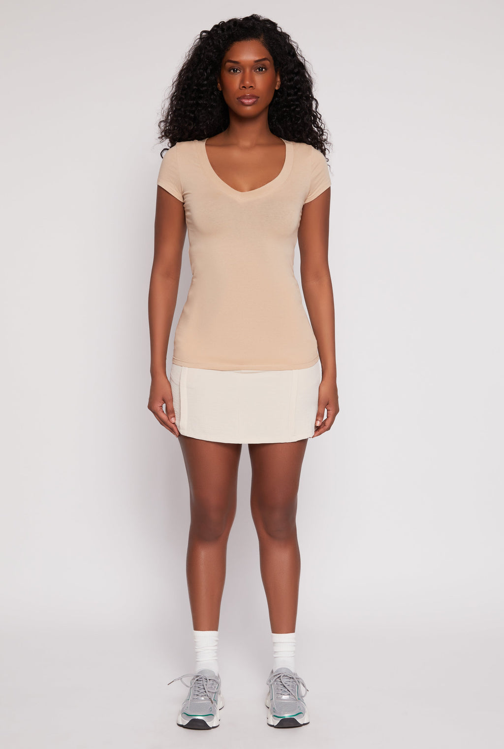 V Neck Short Sleeve T Shirt