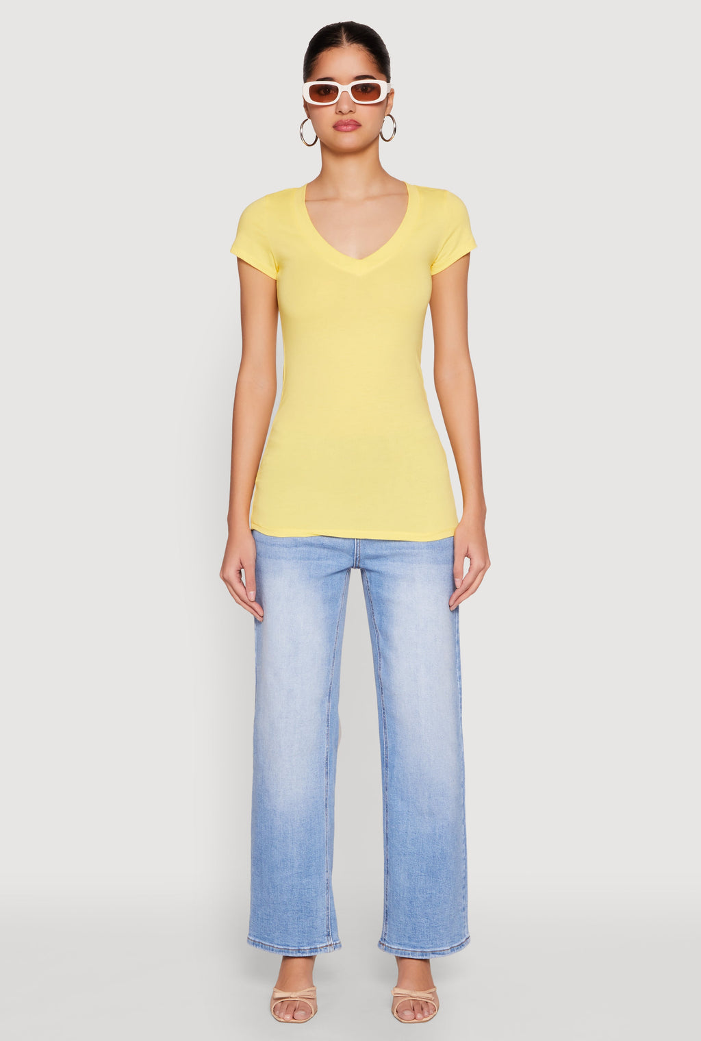 V Neck Short Sleeve T Shirt