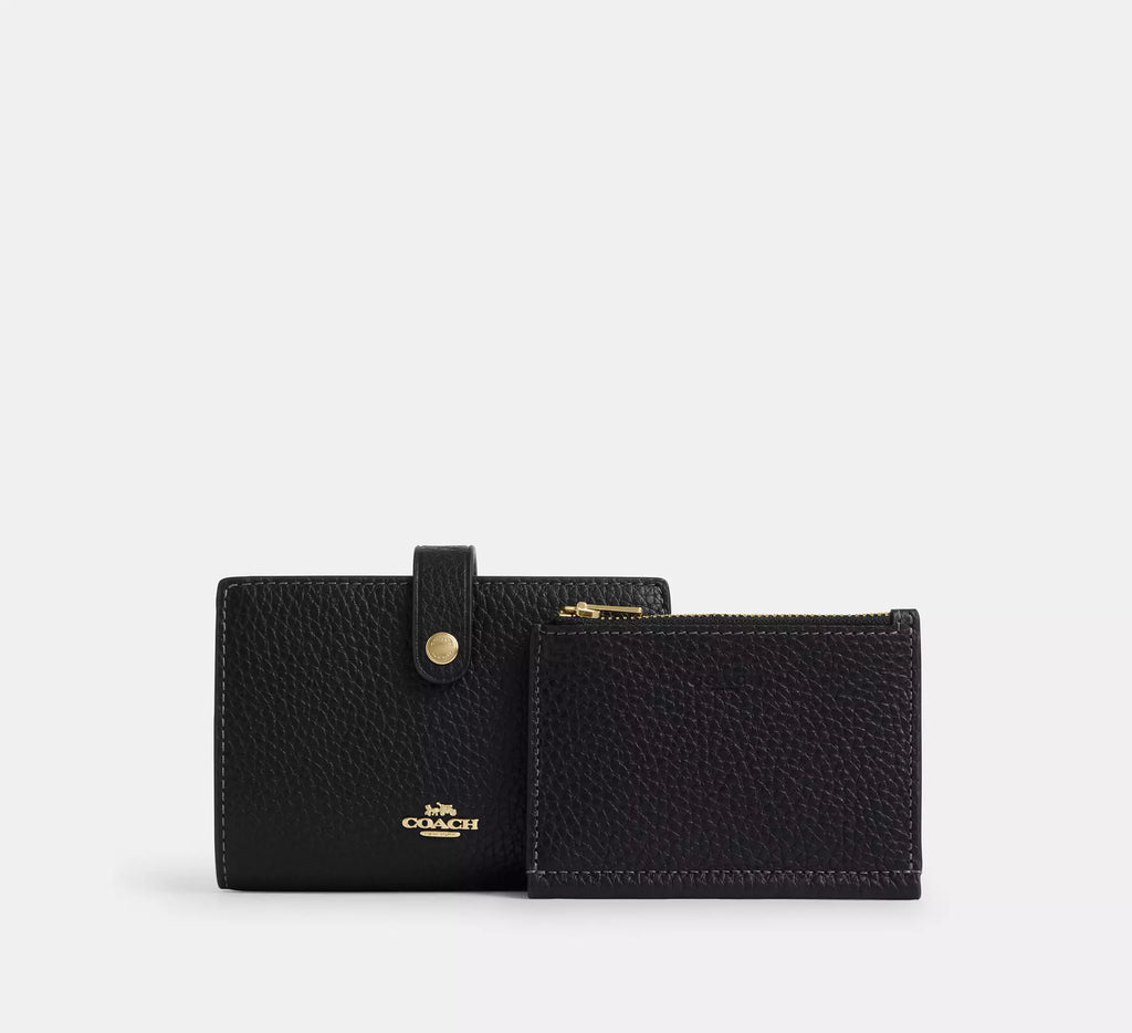 2 In 1 Wallet in Pebbled Leather