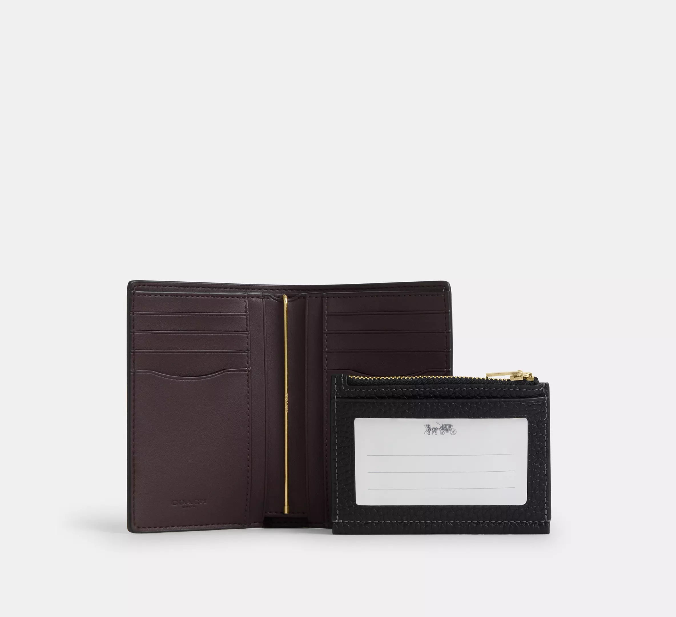 2 In 1 Wallet in Pebbled Leather